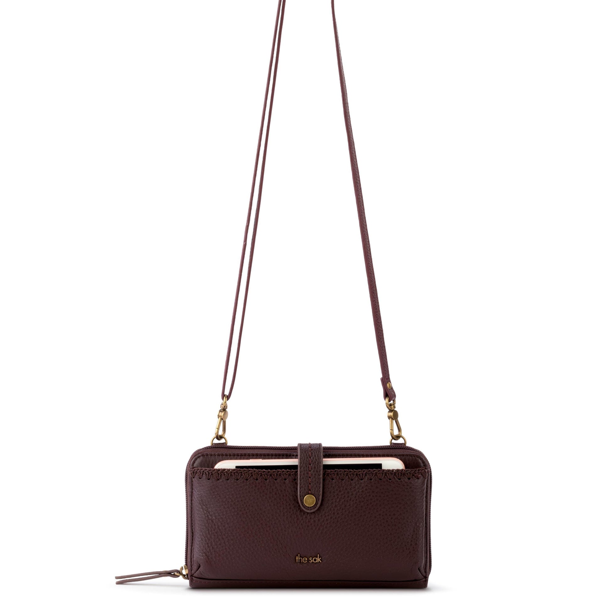 The Sak Iris Large Smartphone Crossbody Leather - |Mahogany|