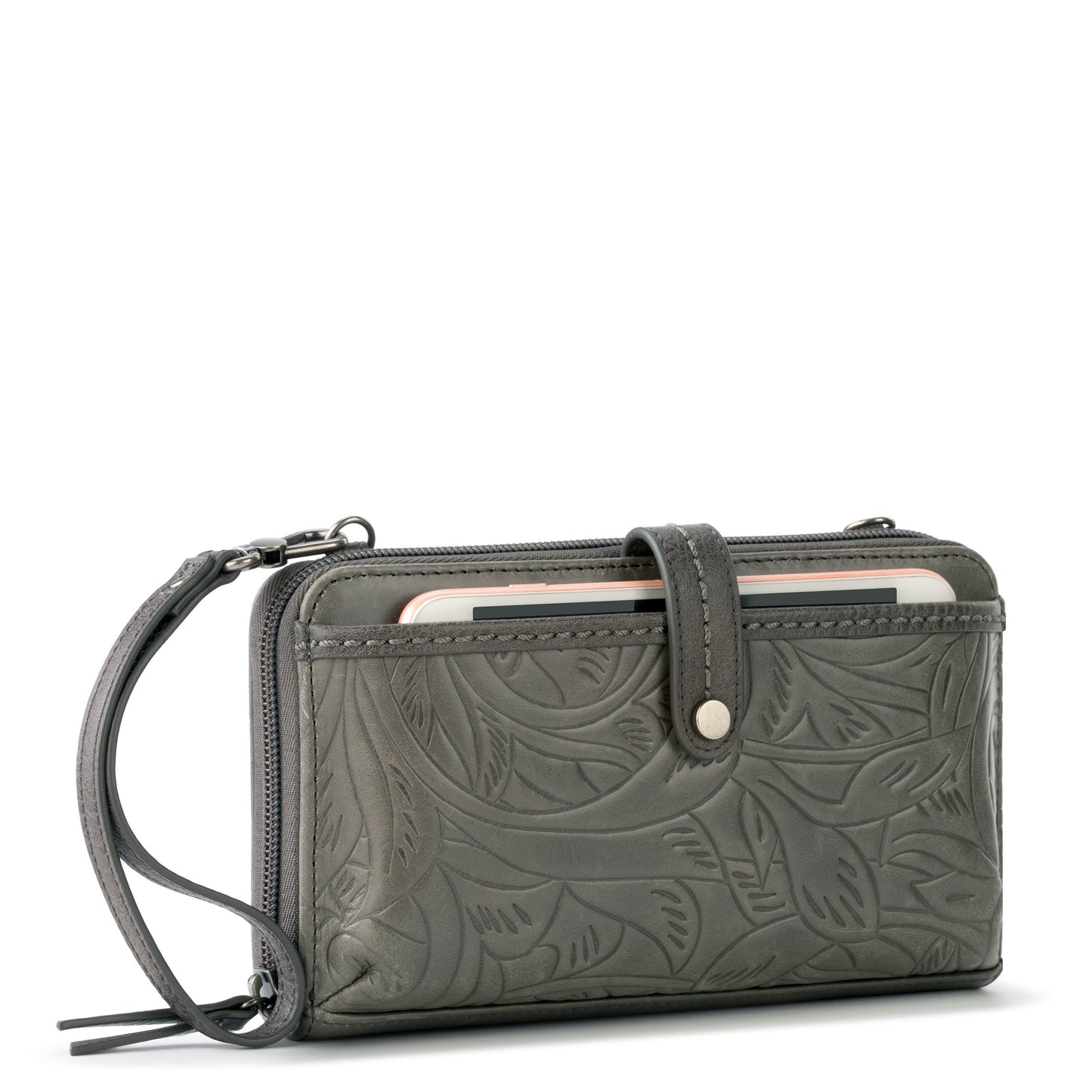 The Sak Iris Large Smartphone Crossbody Leather - |Slate Leaf|