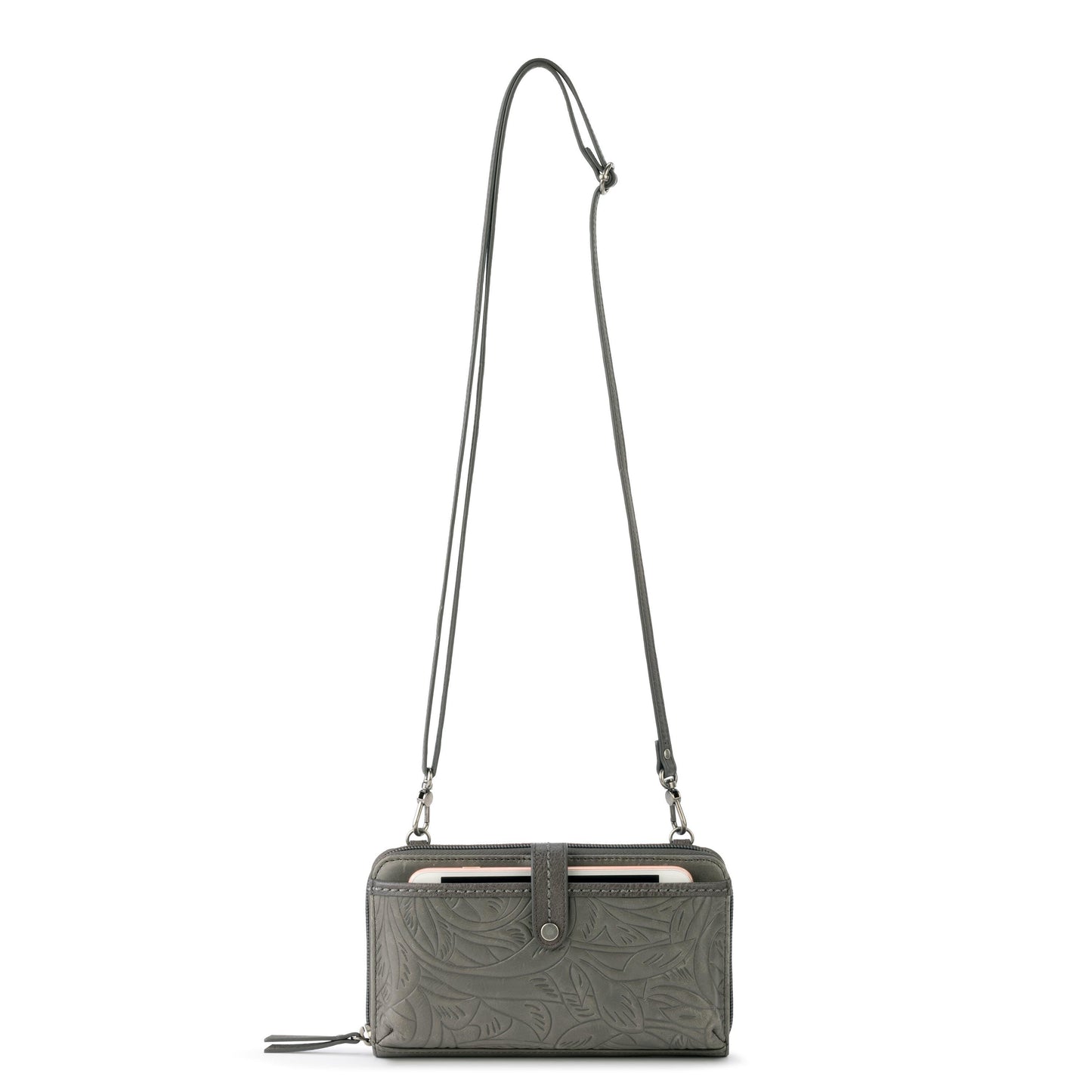 The Sak Iris Large Smartphone Crossbody Leather - |Slate Leaf|