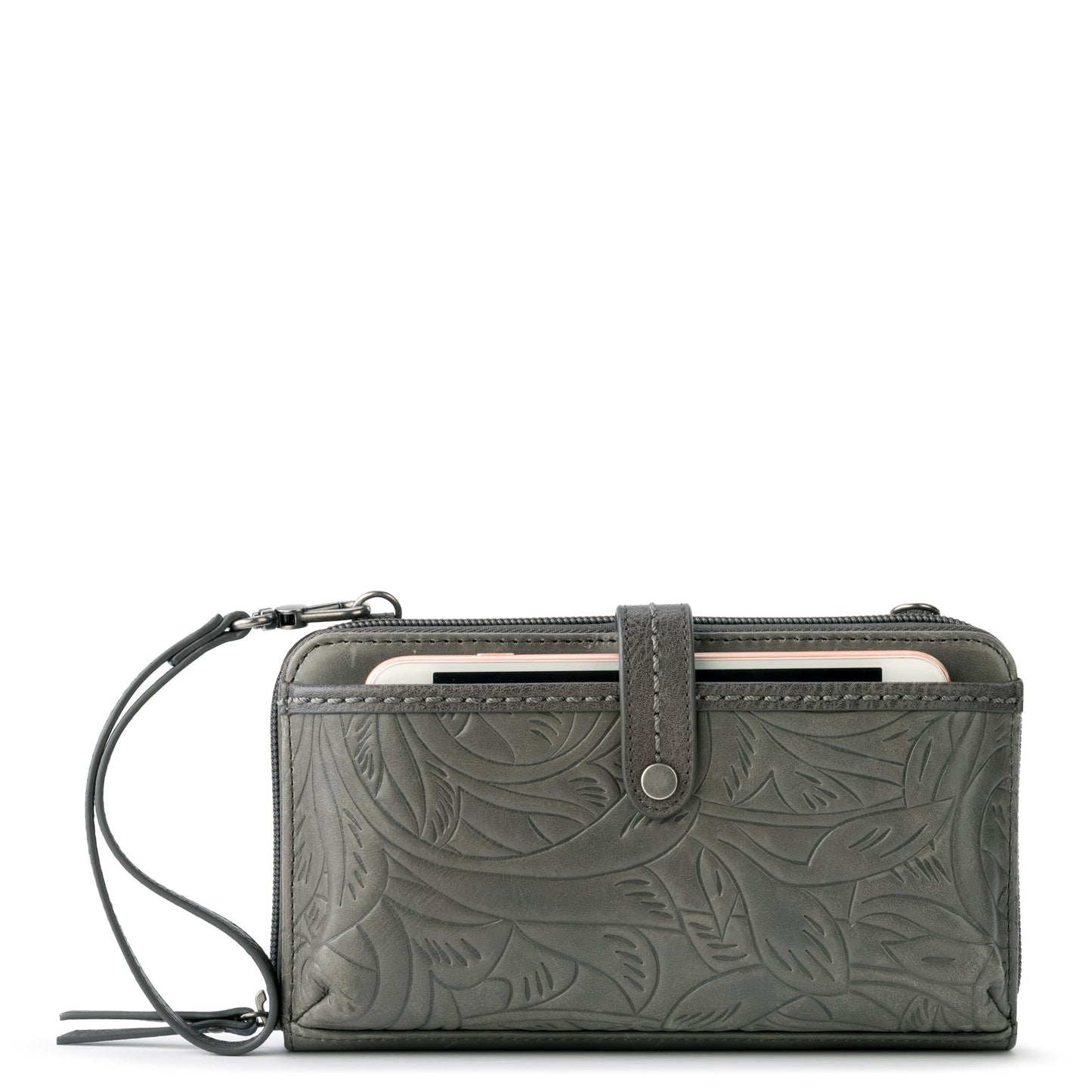 The Sak Iris Large Smartphone Crossbody Leather - |Slate Leaf|