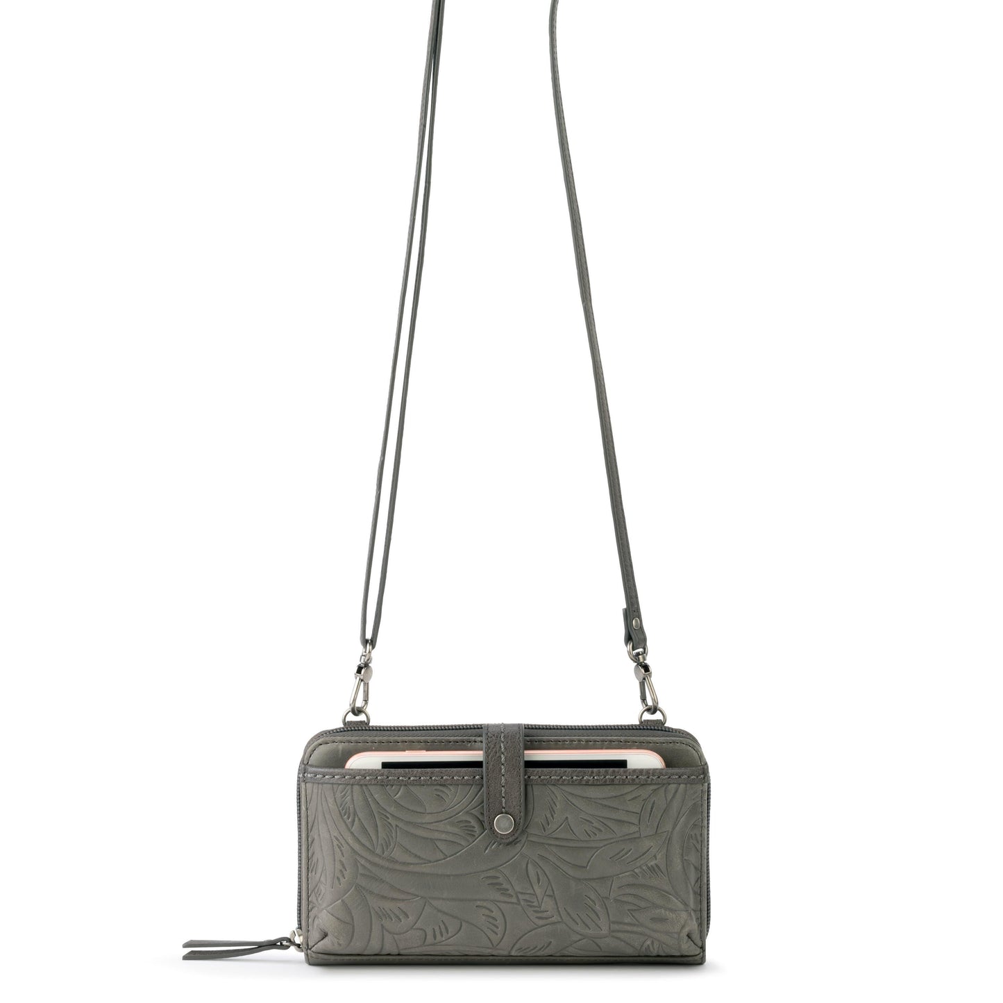 The Sak Iris Large Smartphone Crossbody Leather - |Slate Leaf|