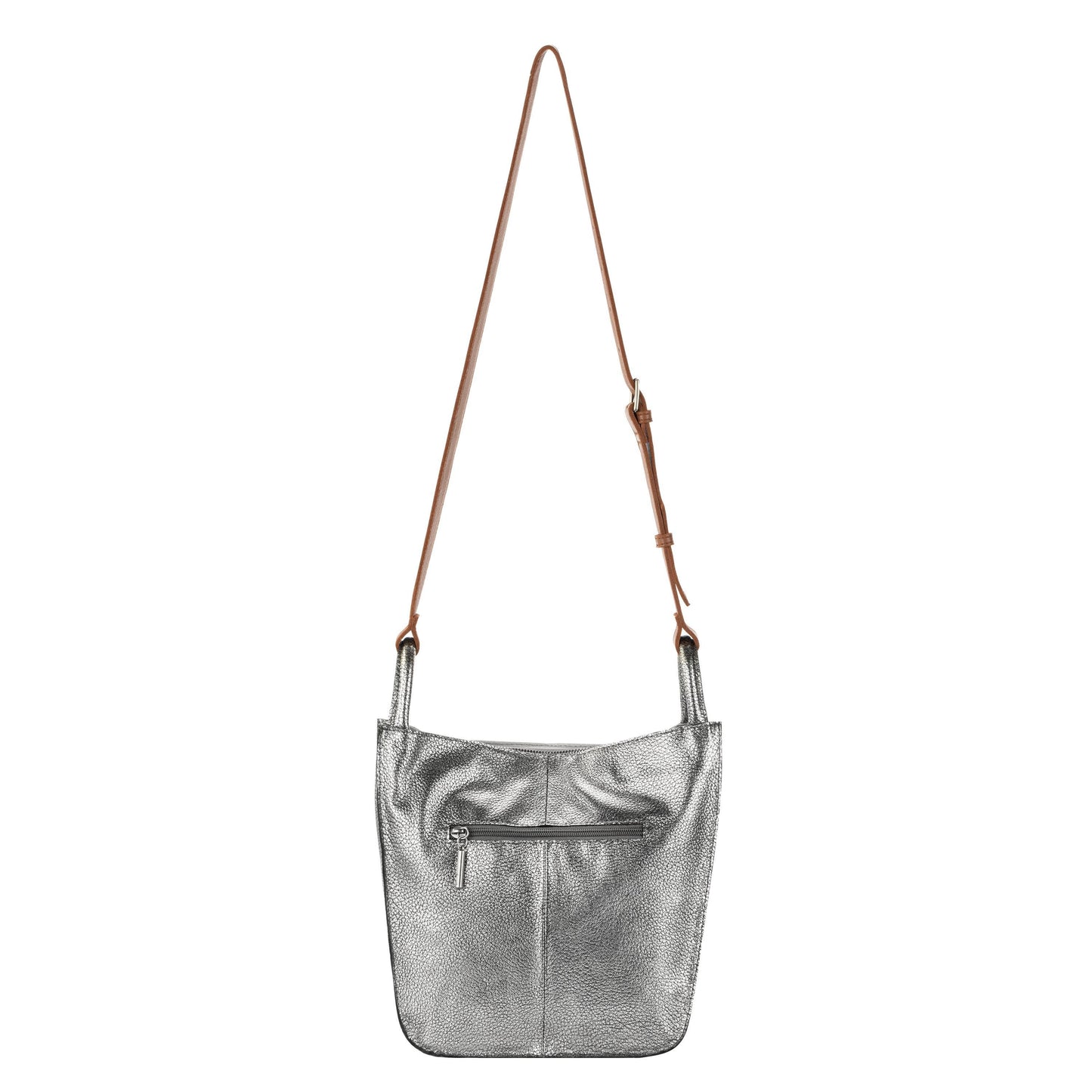 The Sak Los Feliz Slouchy Crossbody Leather - |Dark Silver|