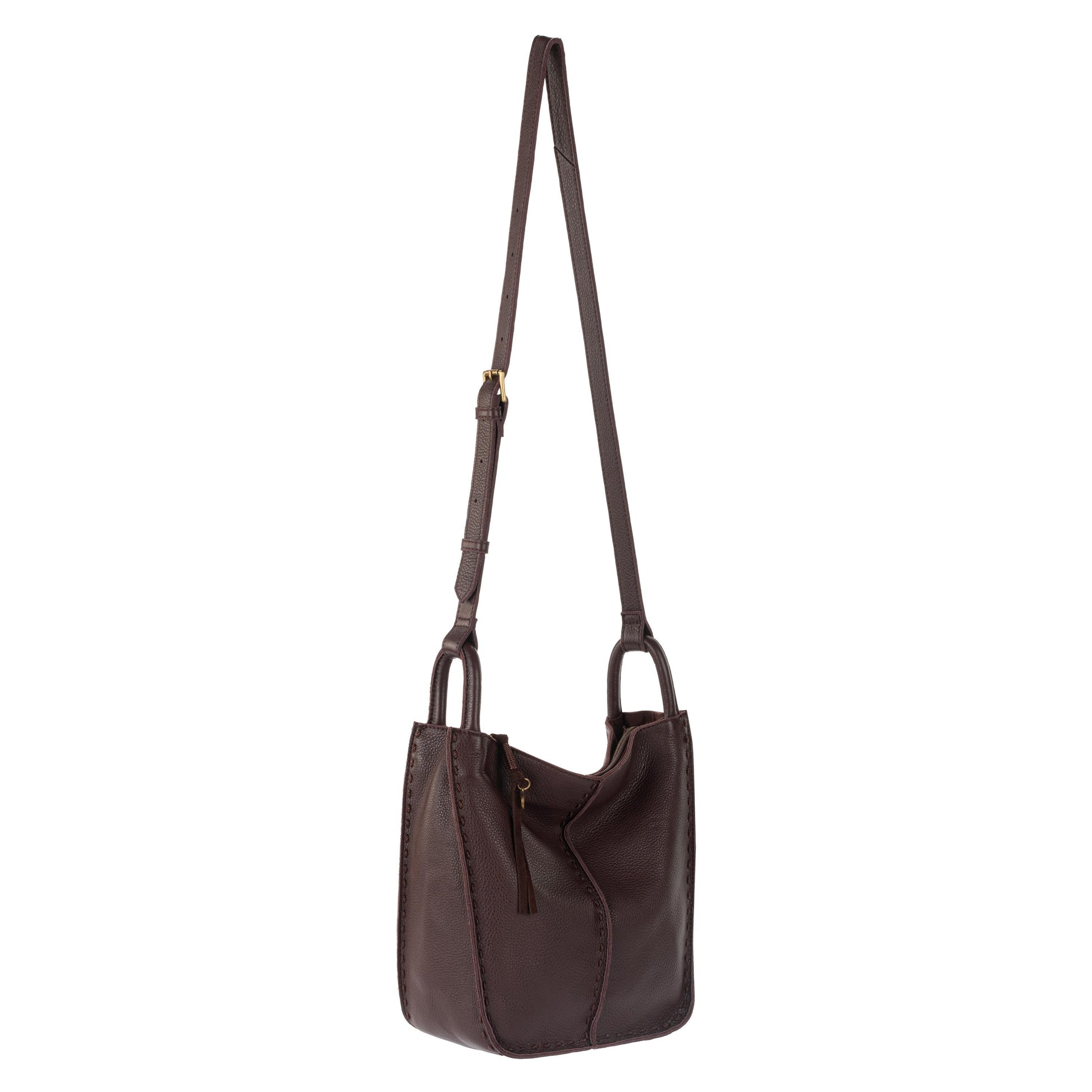 The Sak Los Feliz Slouchy Crossbody Leather - |Mahogany|