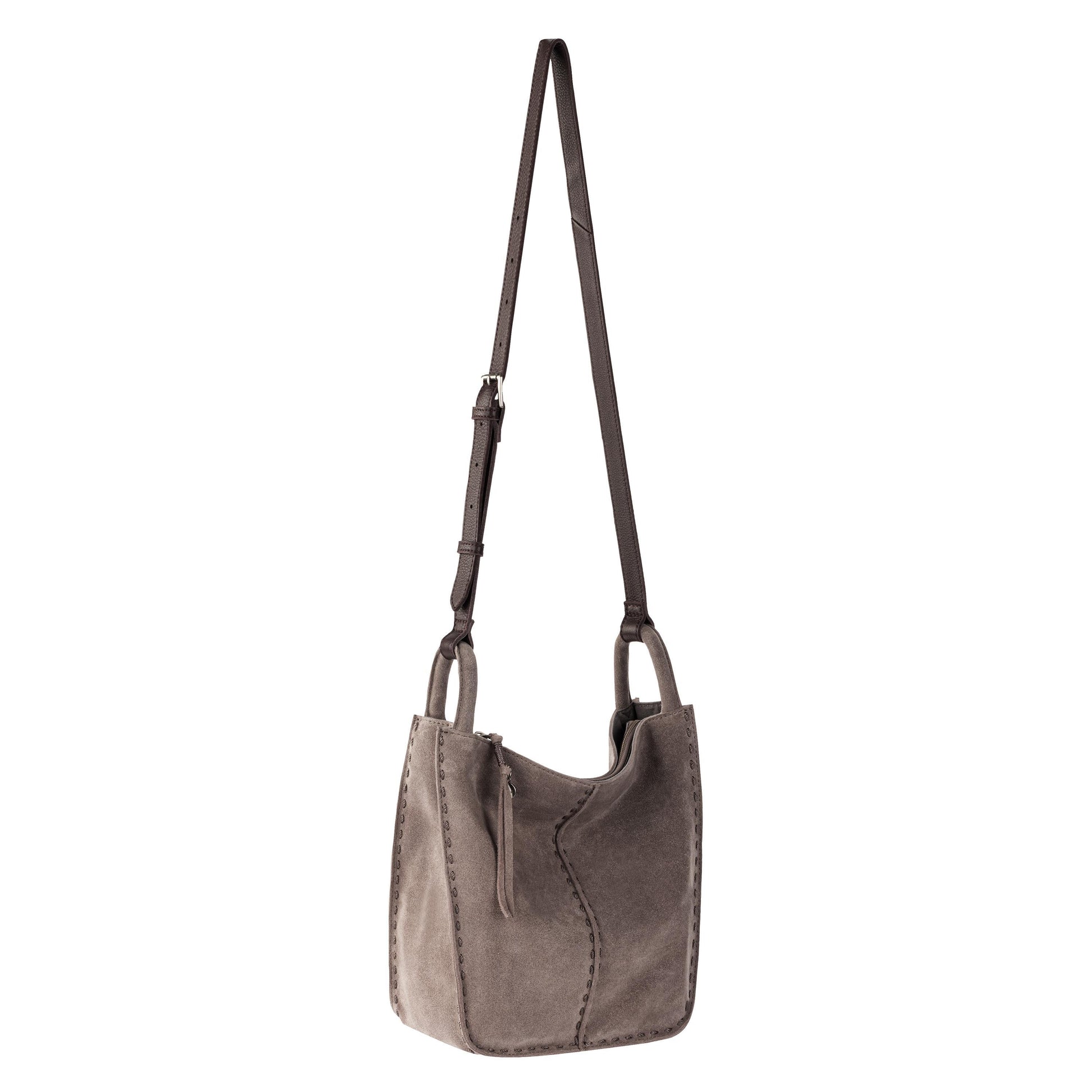 The Sak Los Feliz Slouchy Crossbody Leather - |Mushroom Suede|