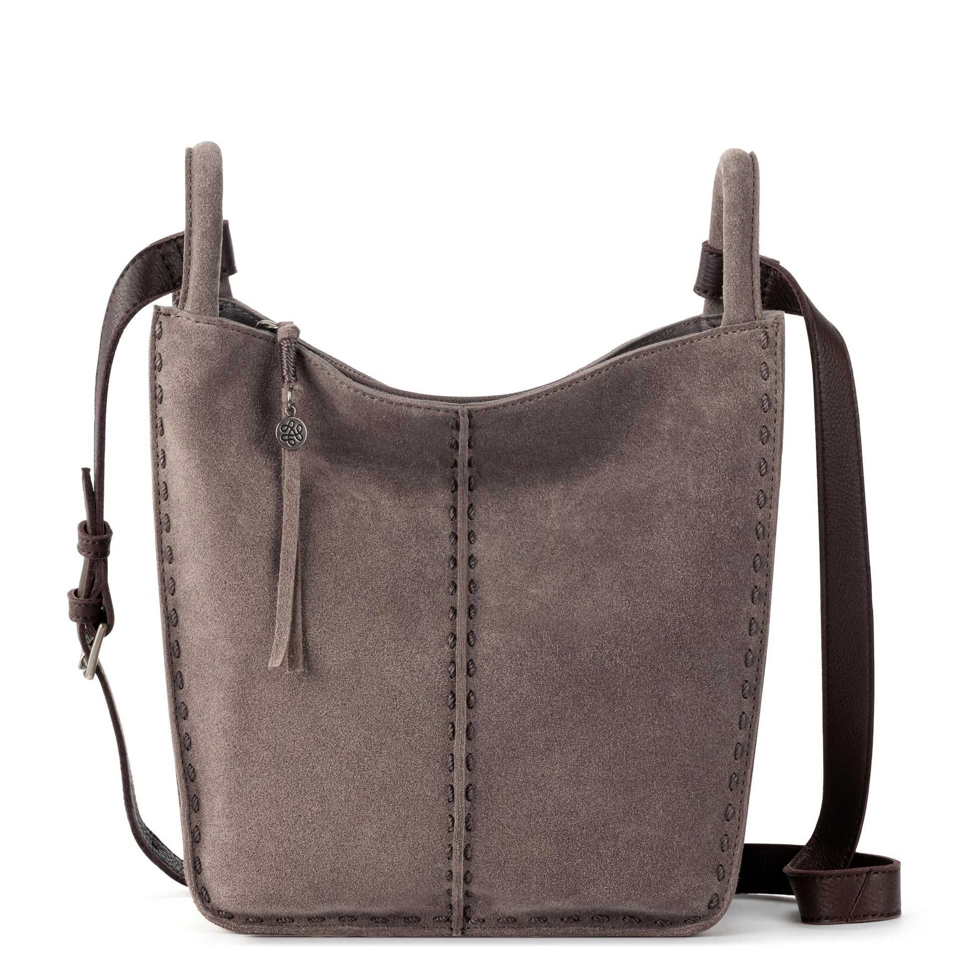 The Sak Los Feliz Slouchy Crossbody Leather - |Mushroom Suede|