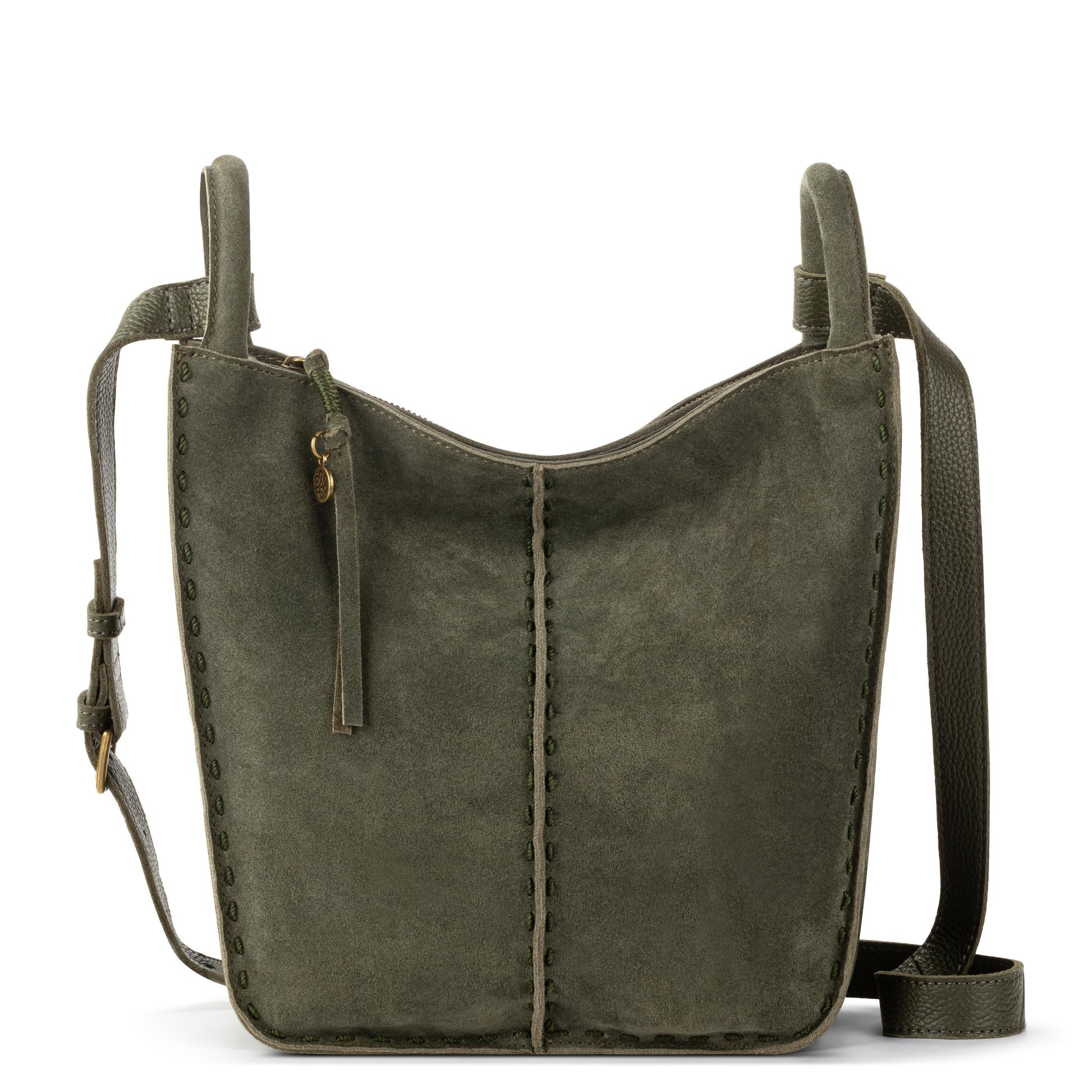 The Sak Los Feliz Slouchy Crossbody Leather - |Moss Suede|