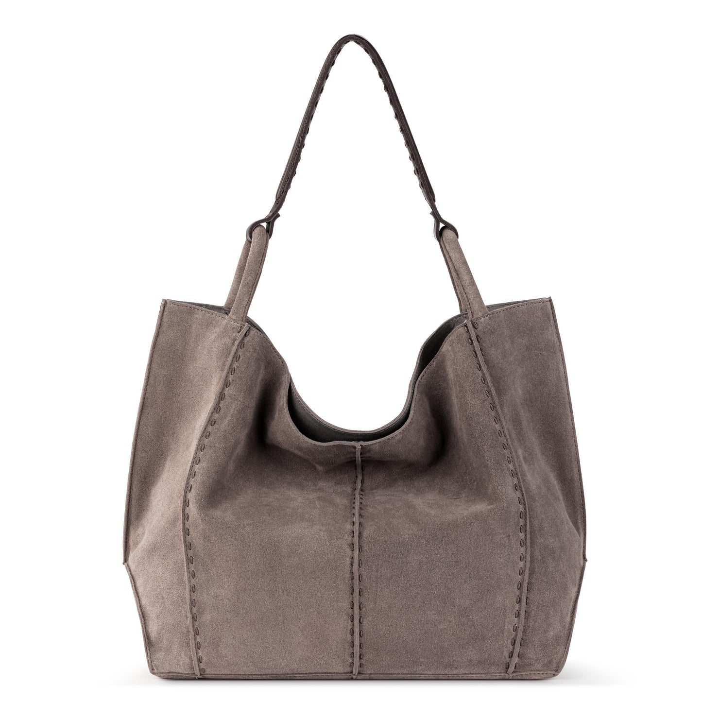The Sak Los Feliz Slouchy Large Tote Leather - |Mushroom Suede|