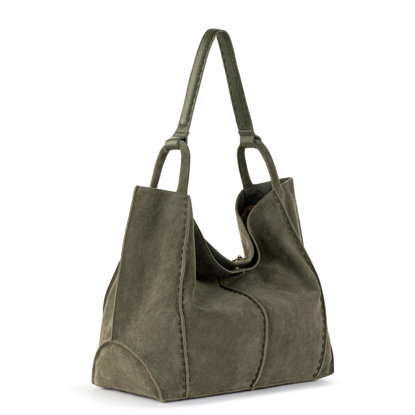 The Sak Los Feliz Slouchy Large Tote Leather - |Moss Suede|