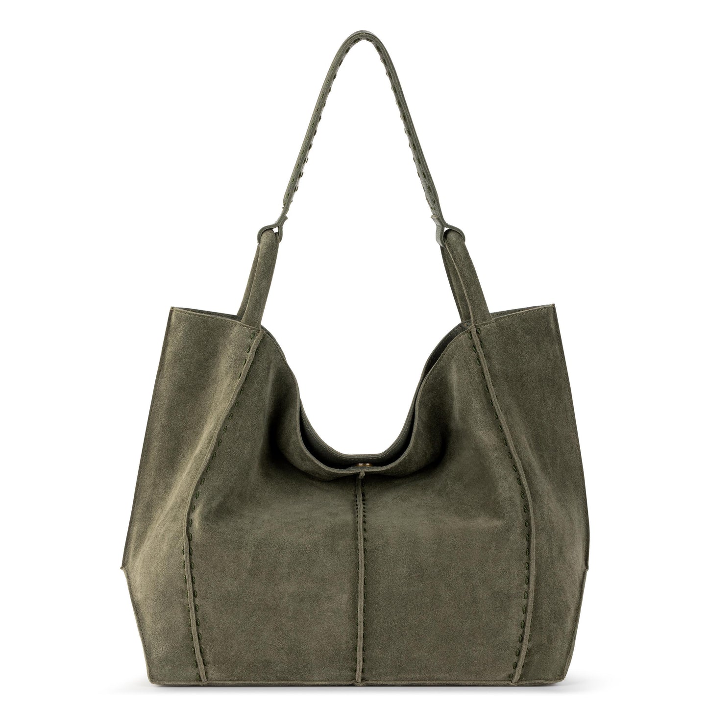 The Sak Los Feliz Slouchy Large Tote Leather - |Moss Suede|