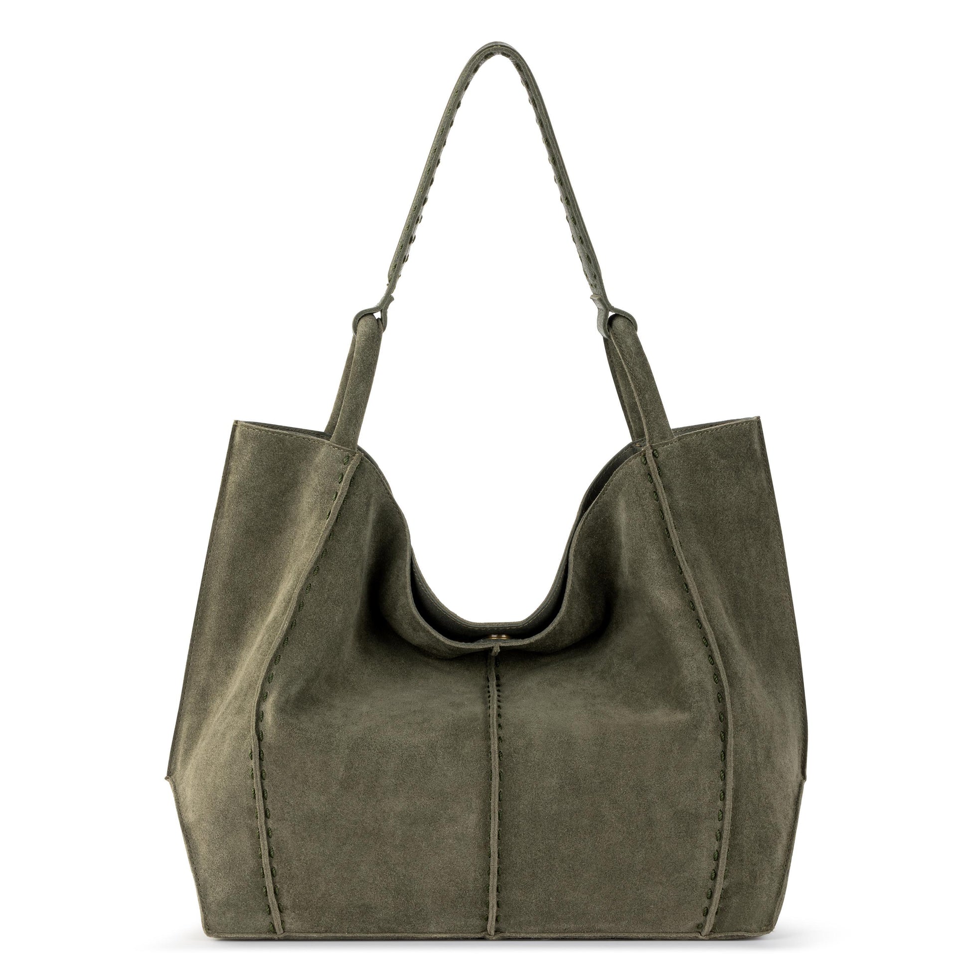 The Sak Los Feliz Slouchy Large Tote Leather - |Moss Suede|