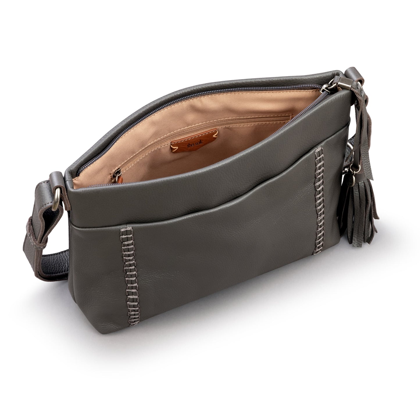 The Sak Melrose Crossbody Leather - |Slate|