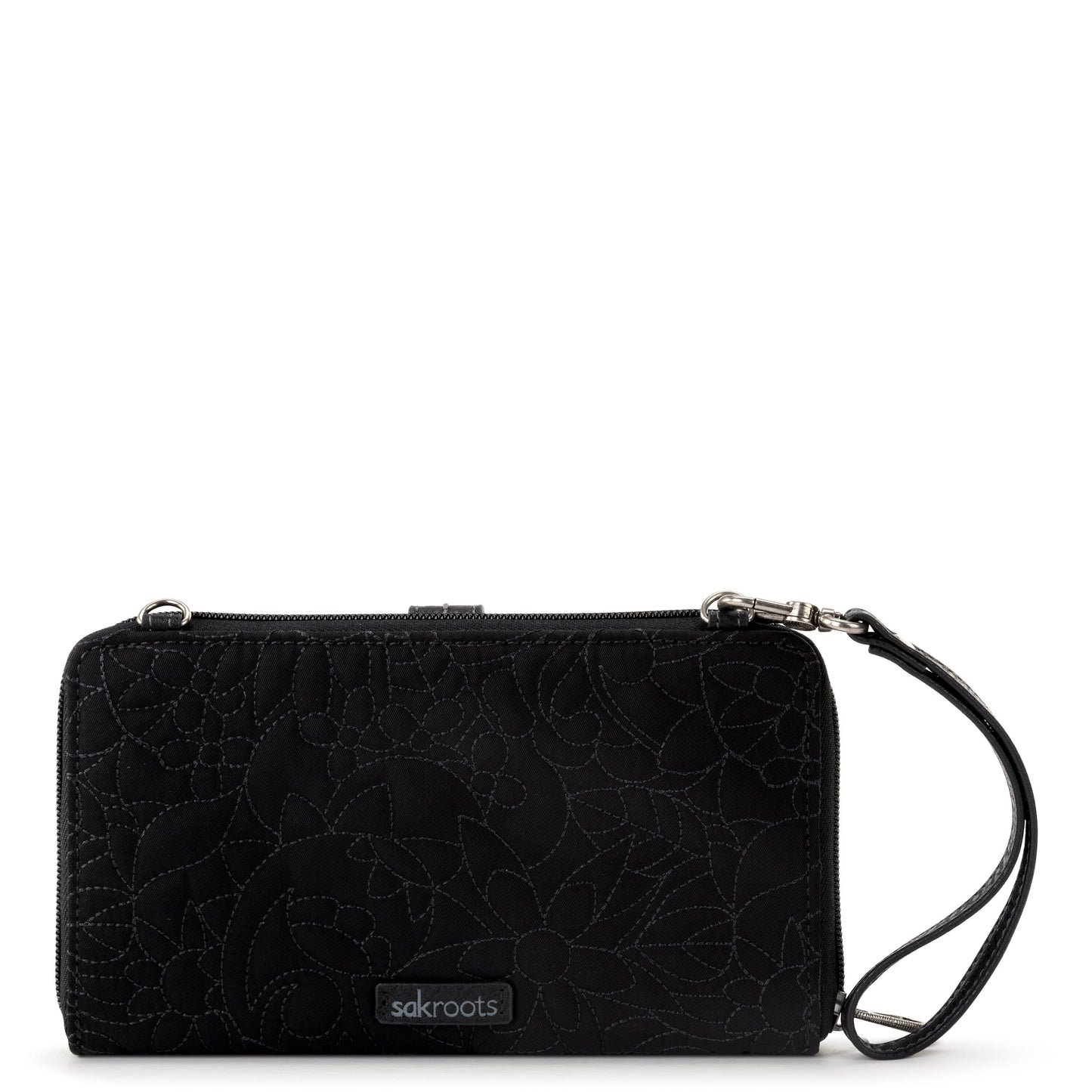 Sakroots Large Smartphone Crossbody EcoTwill - |Black Spirit Desert Quilted|