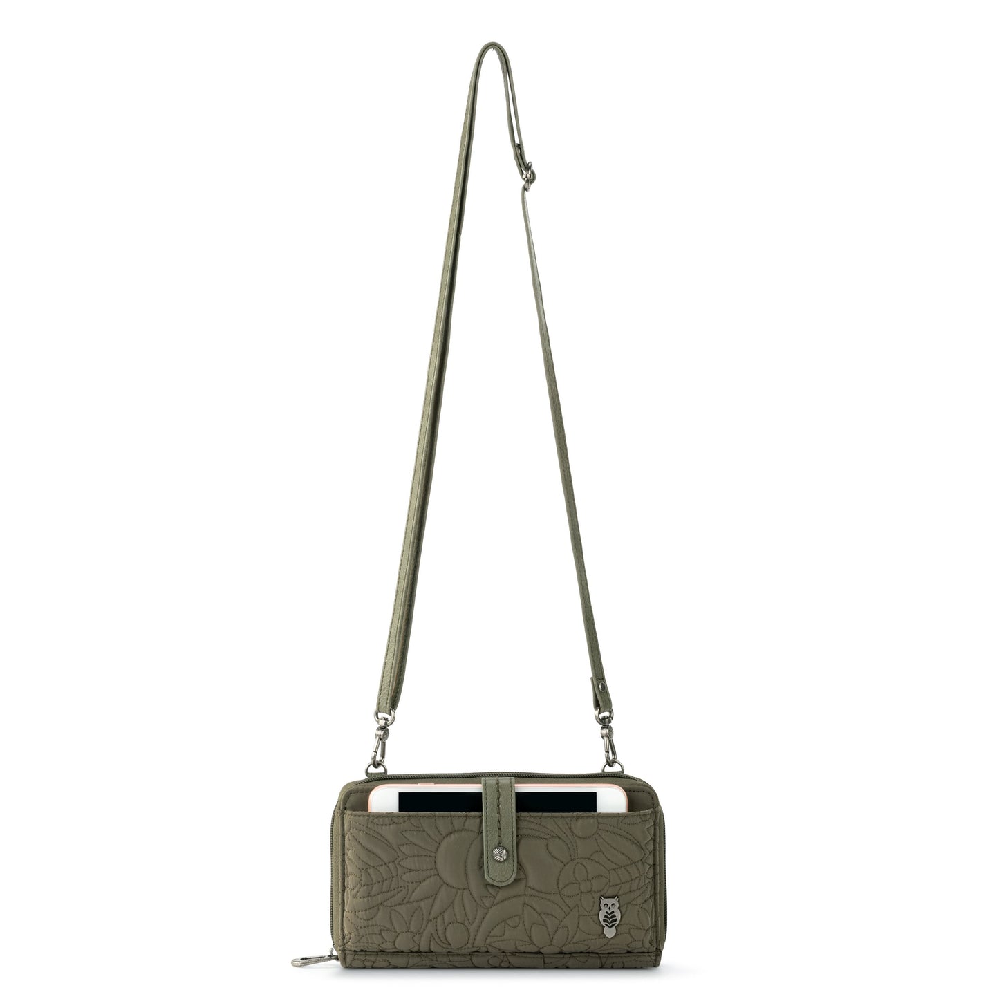 Sakroots Large Smartphone Crossbody EcoTwill - |Olive Spirit Desert Quilted|