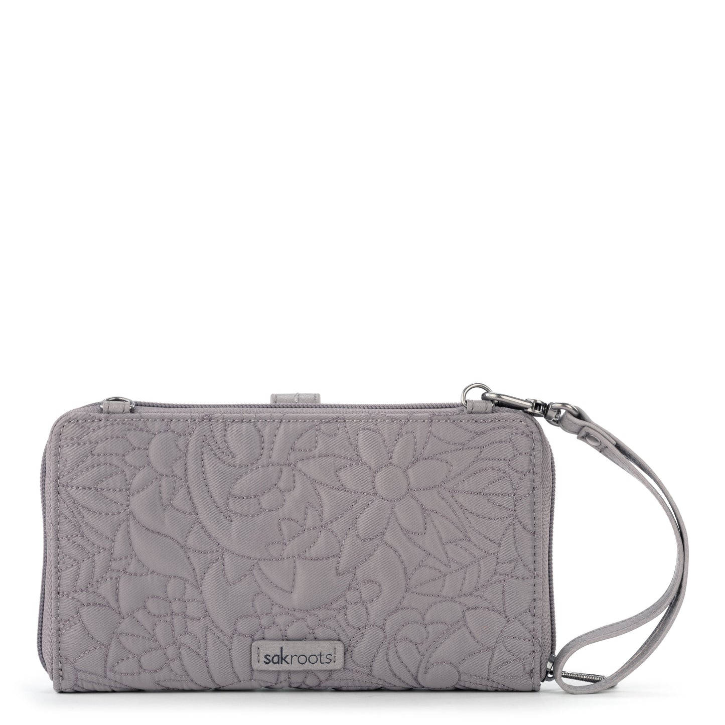 Sakroots Large Smartphone Crossbody EcoTwill - |Light Mushroom Spirit Desert Quilted|