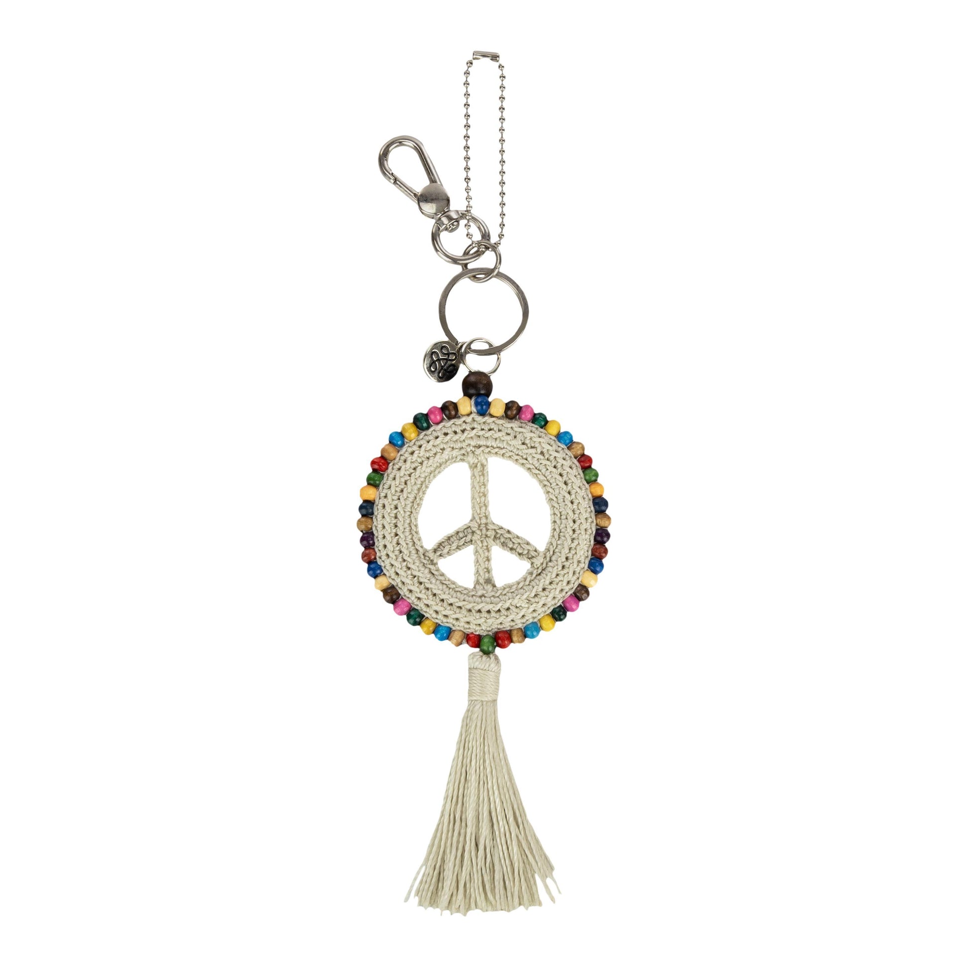 The Sak Yarnicharmz Peace Dangle Crochet - Natural