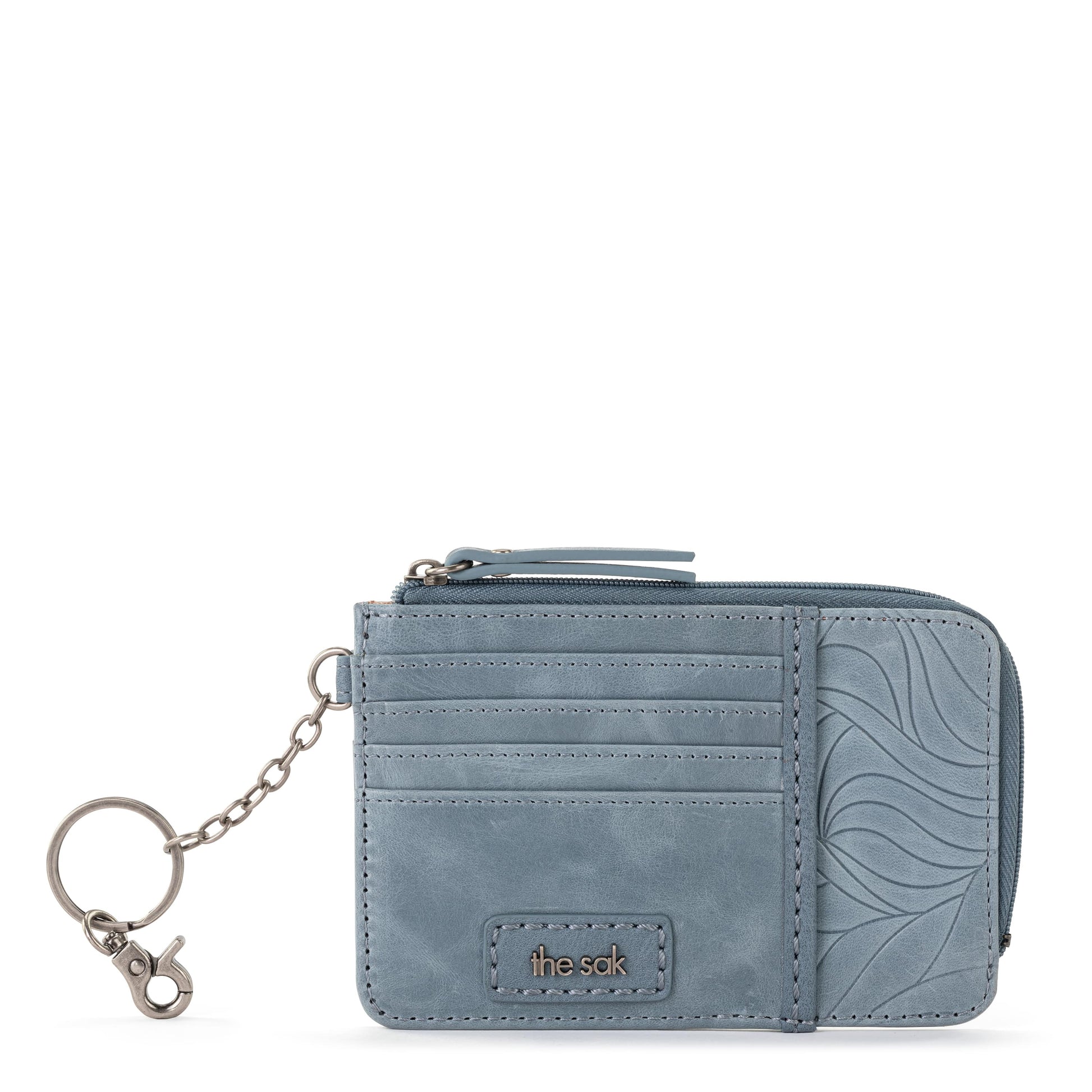 The Sak Iris Card Wallet Leather - |Maritime Wave Embossed|