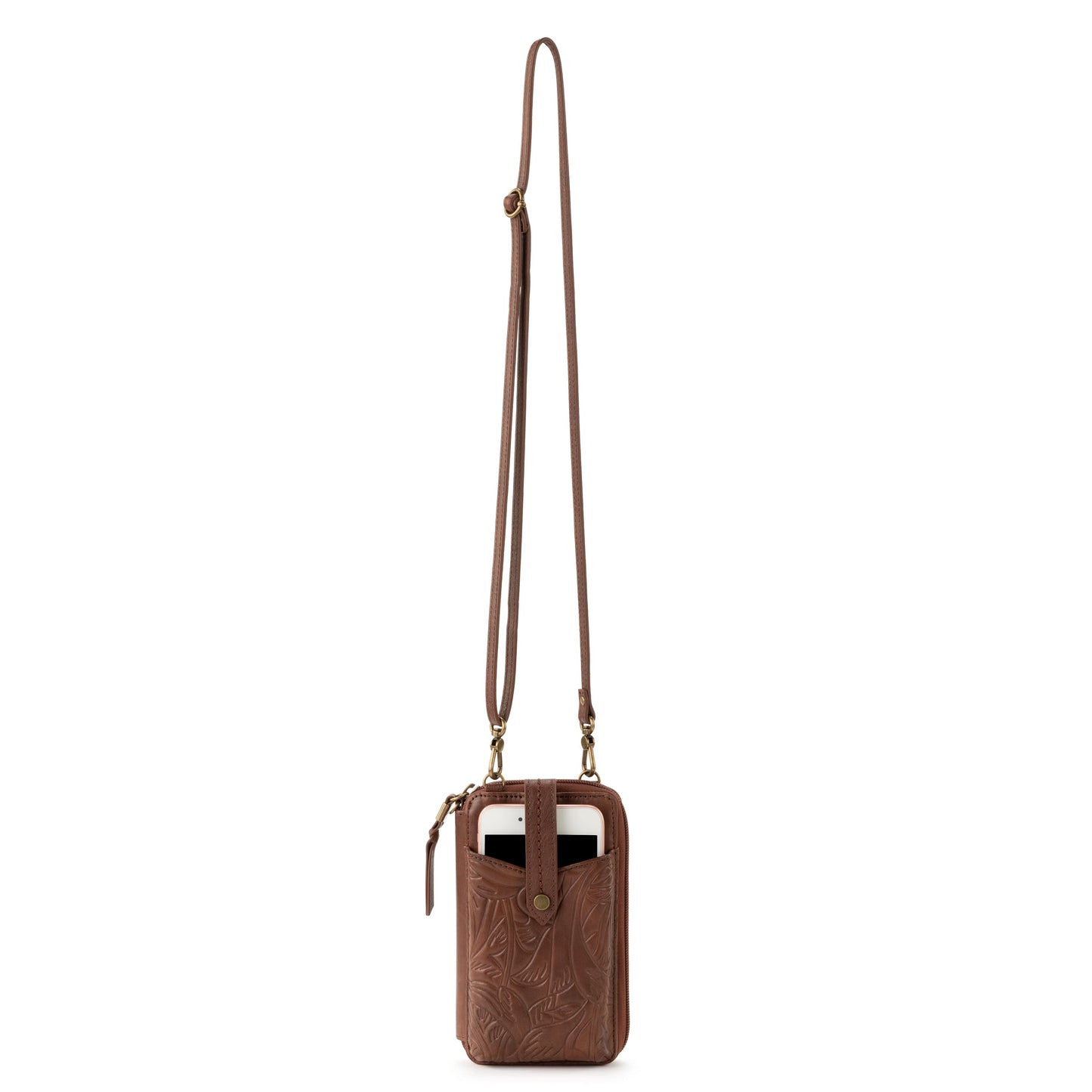 The Sak Silverlake Smartphone Crossbody Leather - |Teak Leaf Embossed|