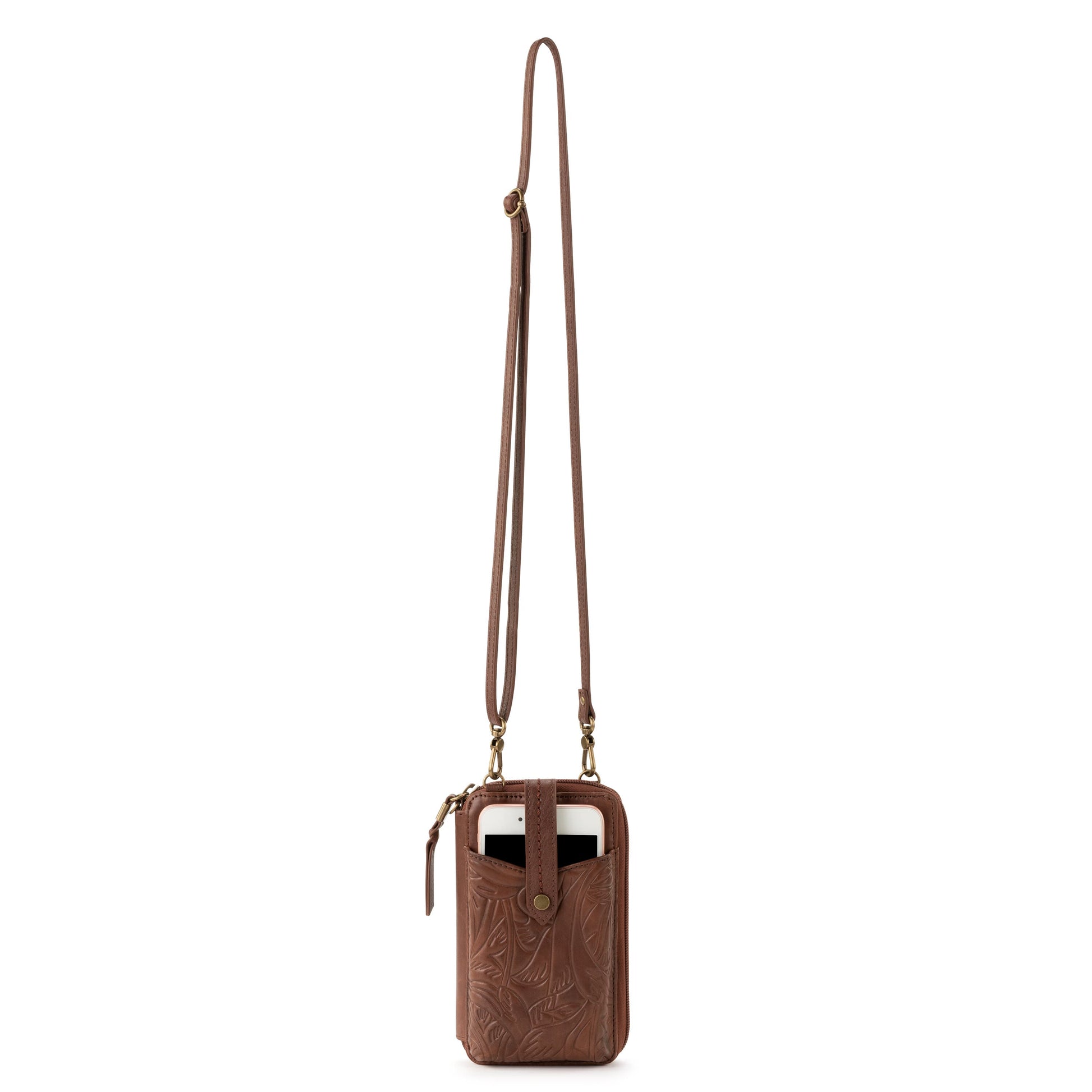 The Sak Silverlake Smartphone Crossbody Leather - |Teak Leaf Embossed|