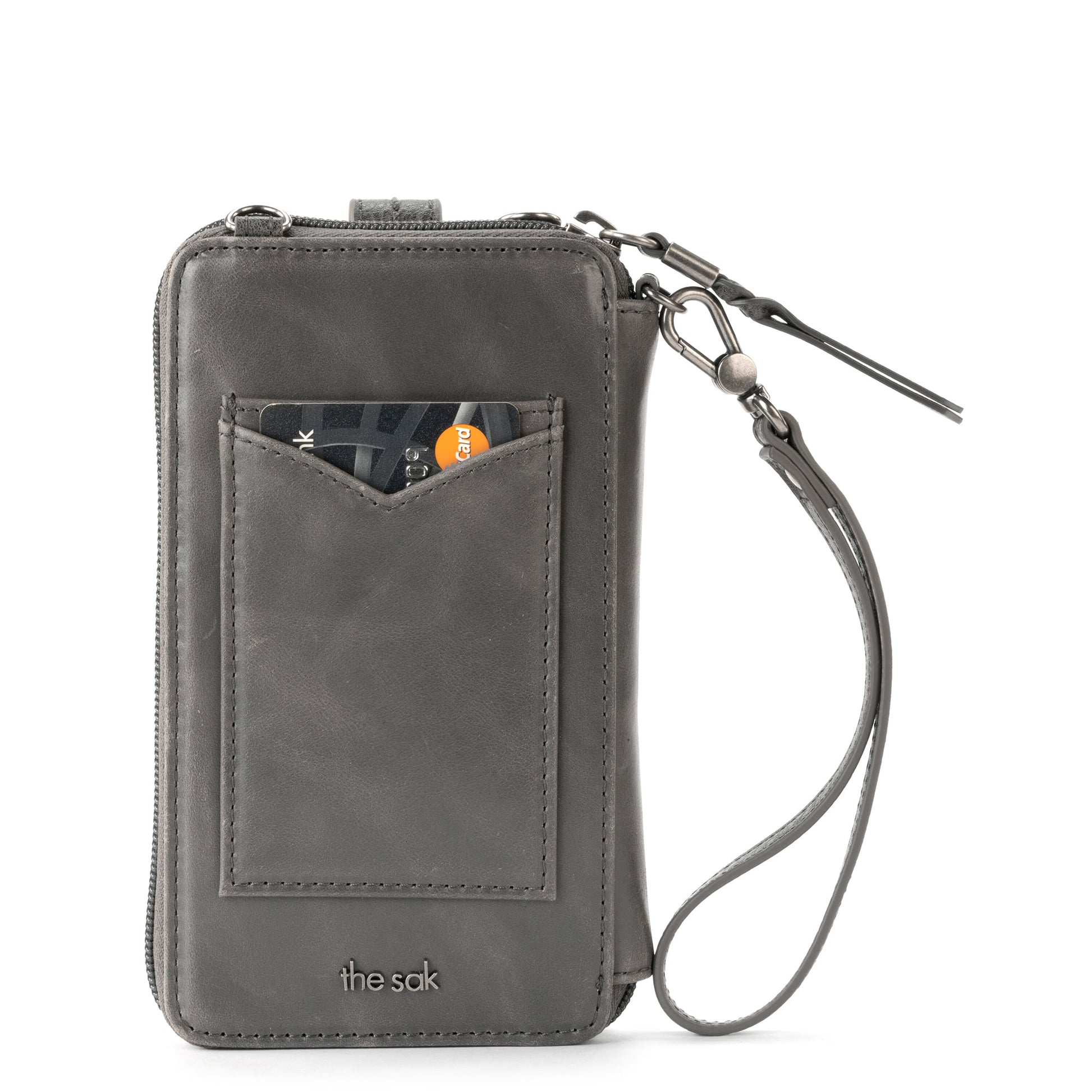 The Sak Silverlake Smartphone Crossbody Leather - |Slate Leaf Embossed|