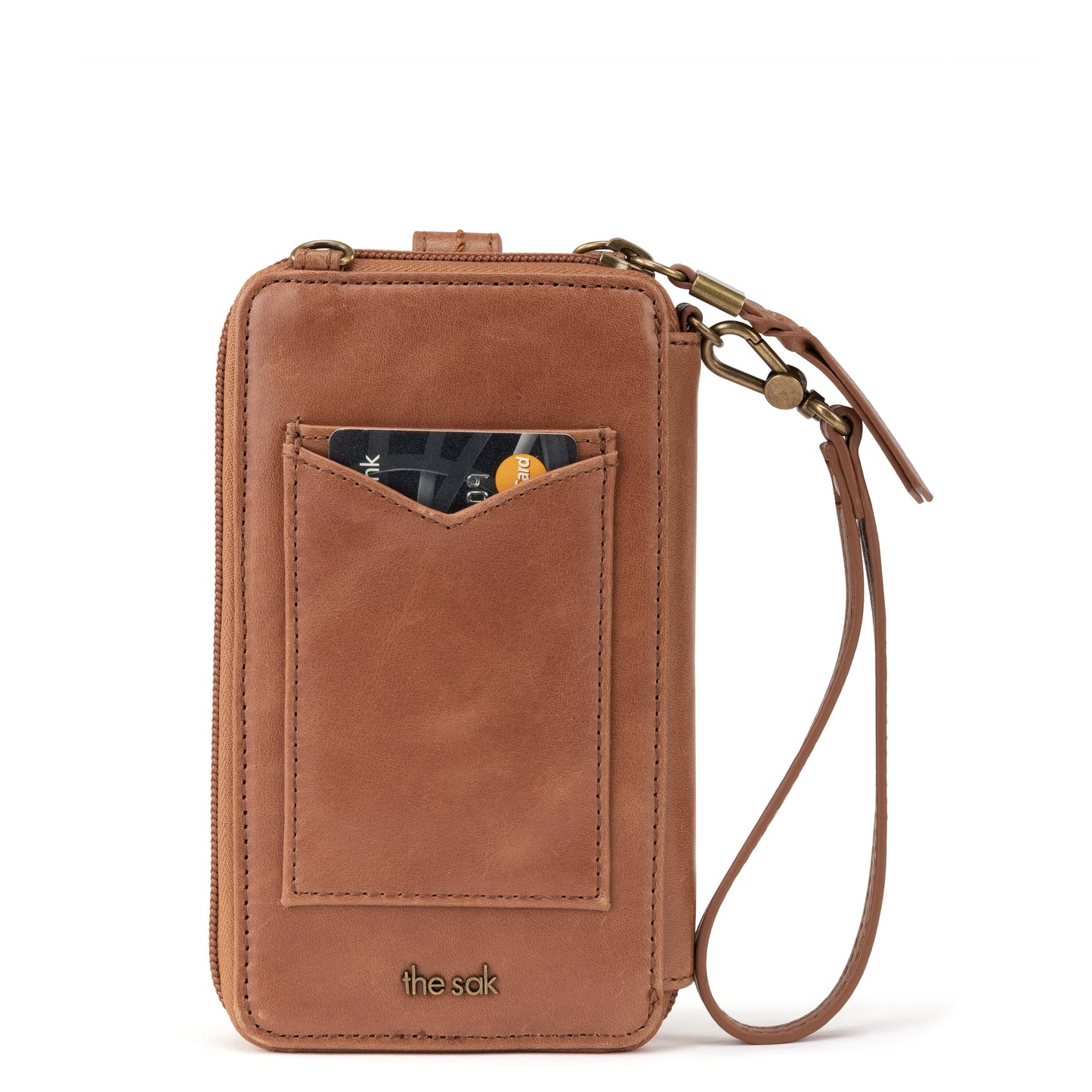 The Sak Silverlake Smartphone Crossbody Leather - |Tobacco Floral Embossed|