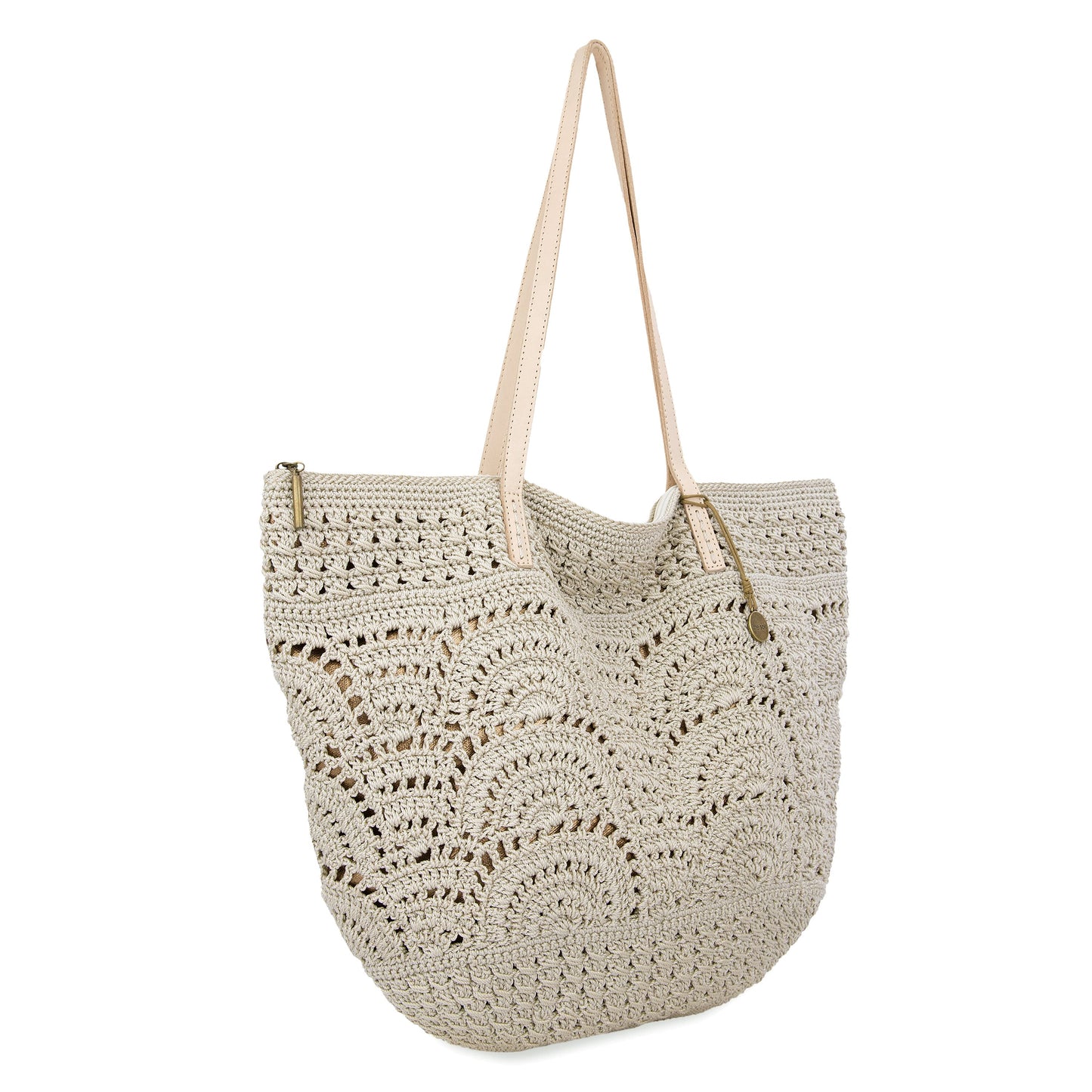 The Sak Faye Large Tote Crochet - |Natural Fan|