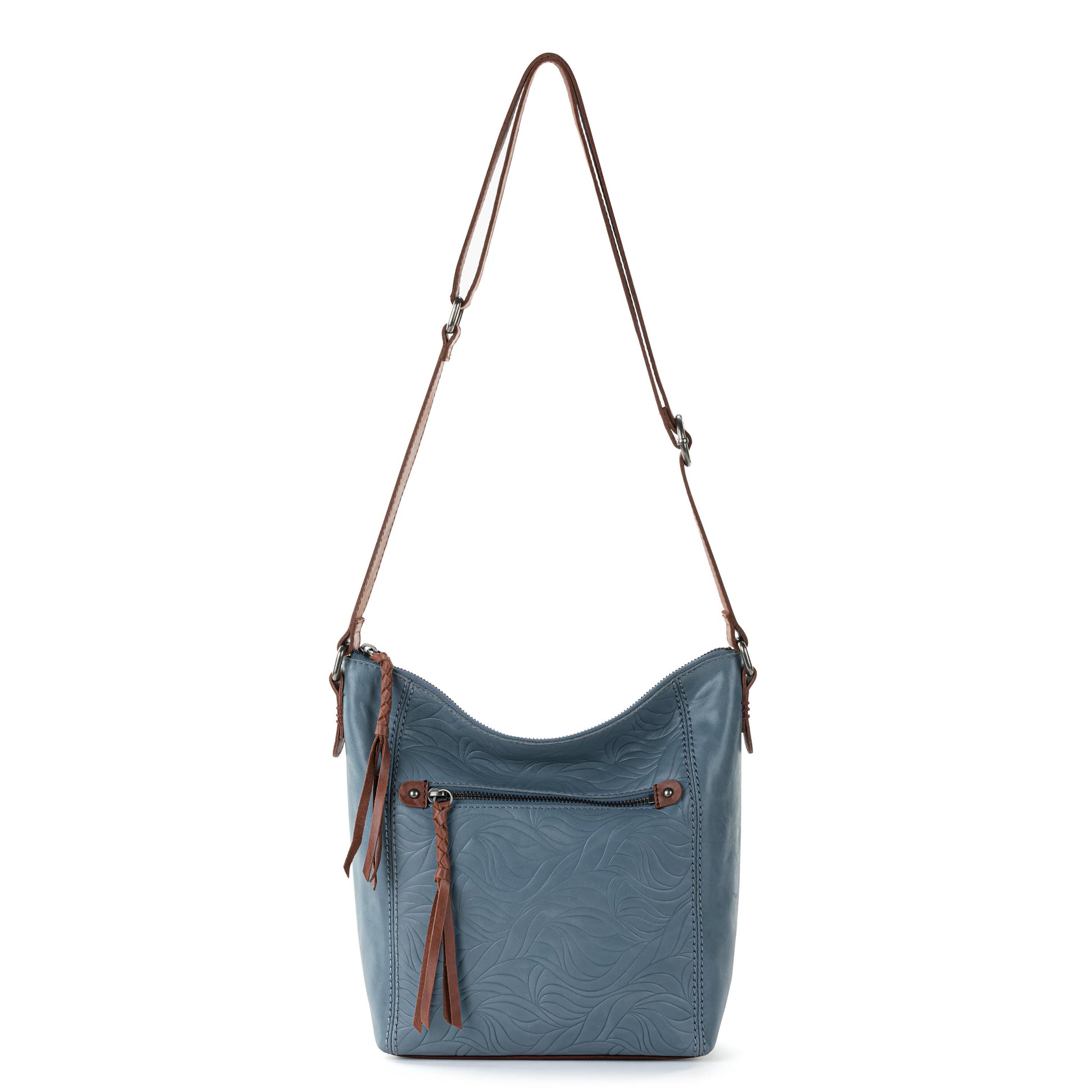 The Sak Ashland Crossbody Leather - |Maritime Wave Embossed|