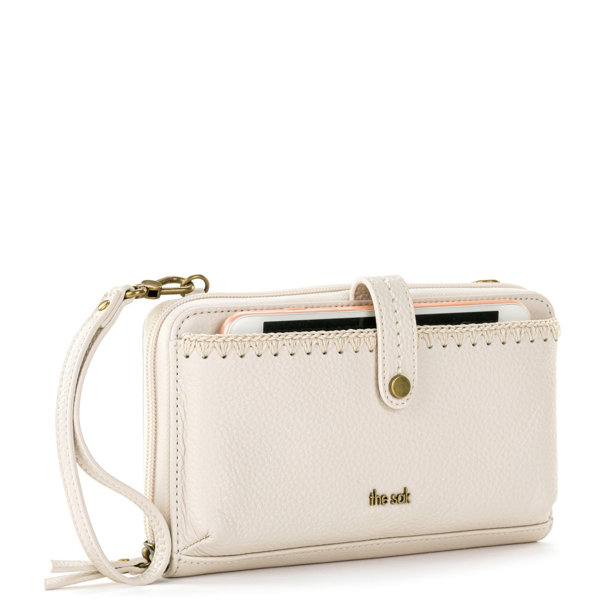 The Sak Iris Large Smartphone Crossbody Leather - |Stone|