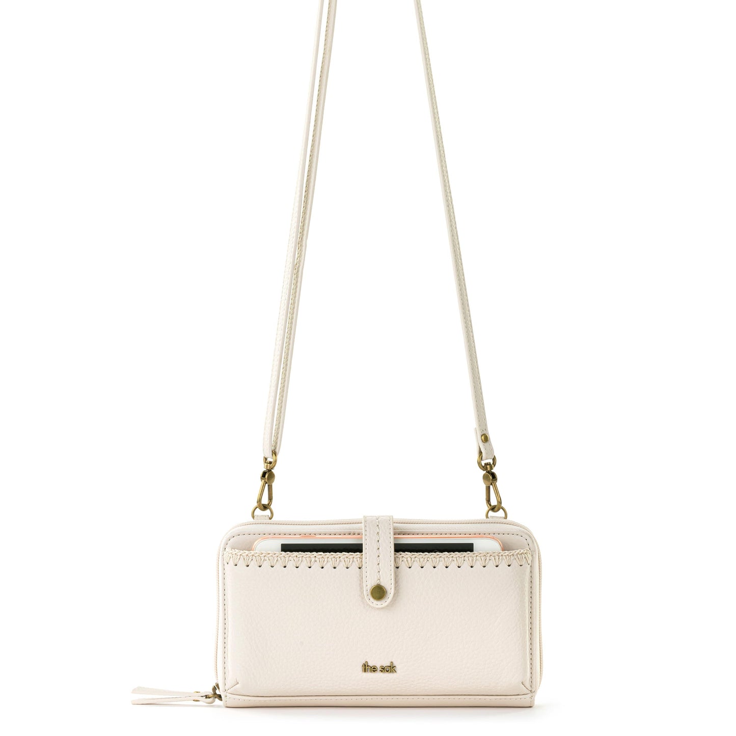 The Sak Iris Large Smartphone Crossbody Leather - |Stone|