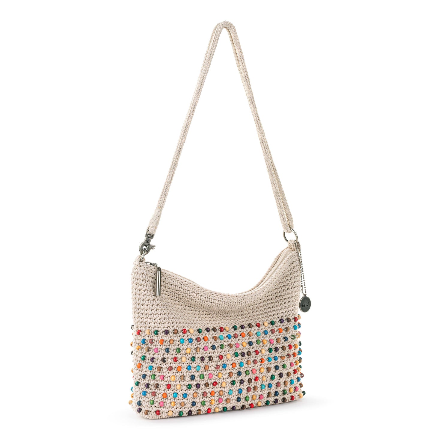 The Sak Lumi Crossbody Crochet - |Ecru Multi Beads|