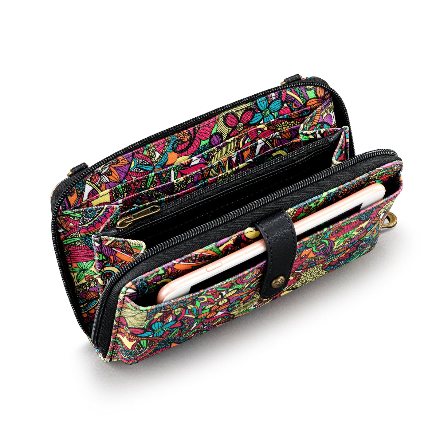 Sakroots Large Smartphone Crossbody Canvas - |Rainbow Spirit Desert Snap|