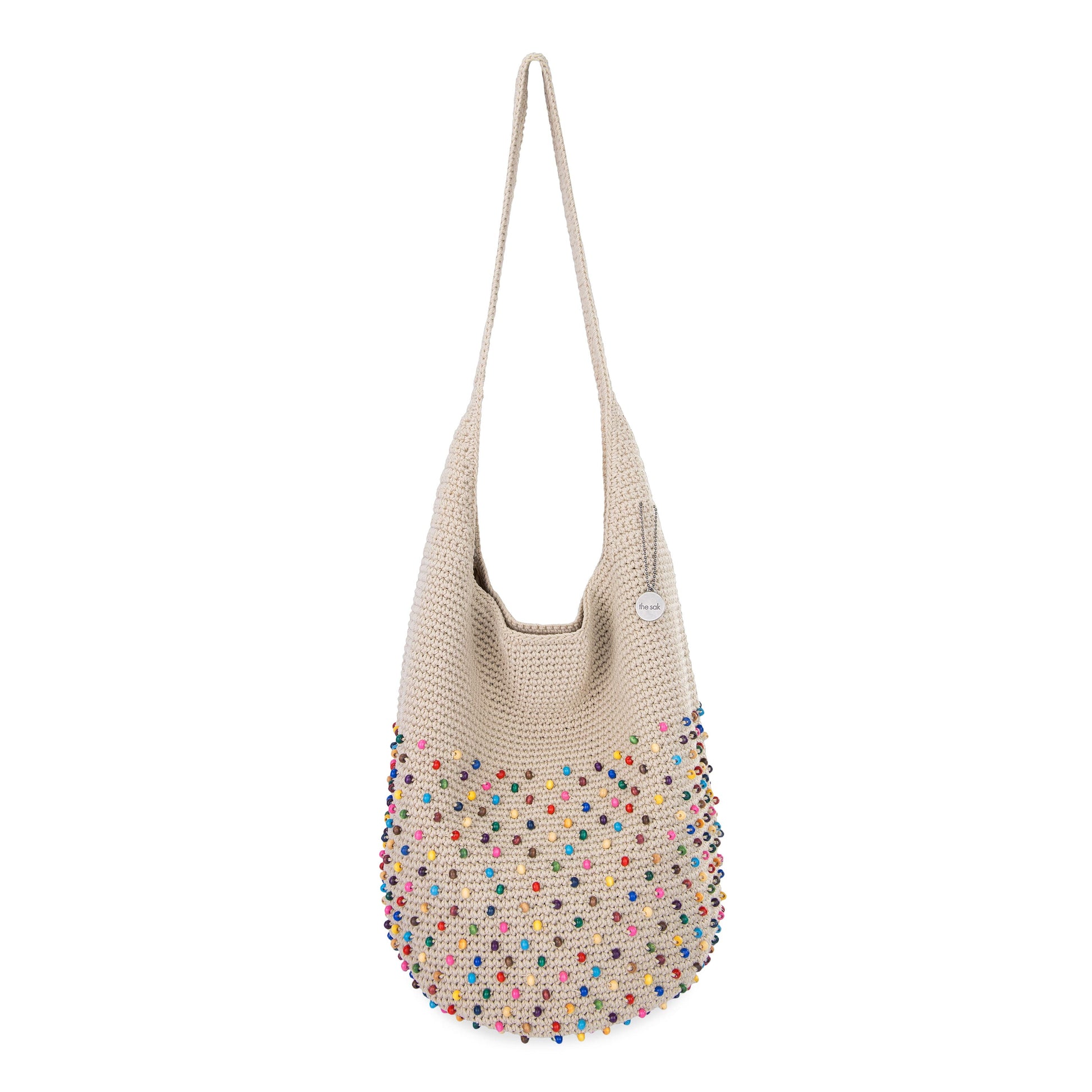 The Sak 120 Hobo Crochet - |Ecru Multi Beads|