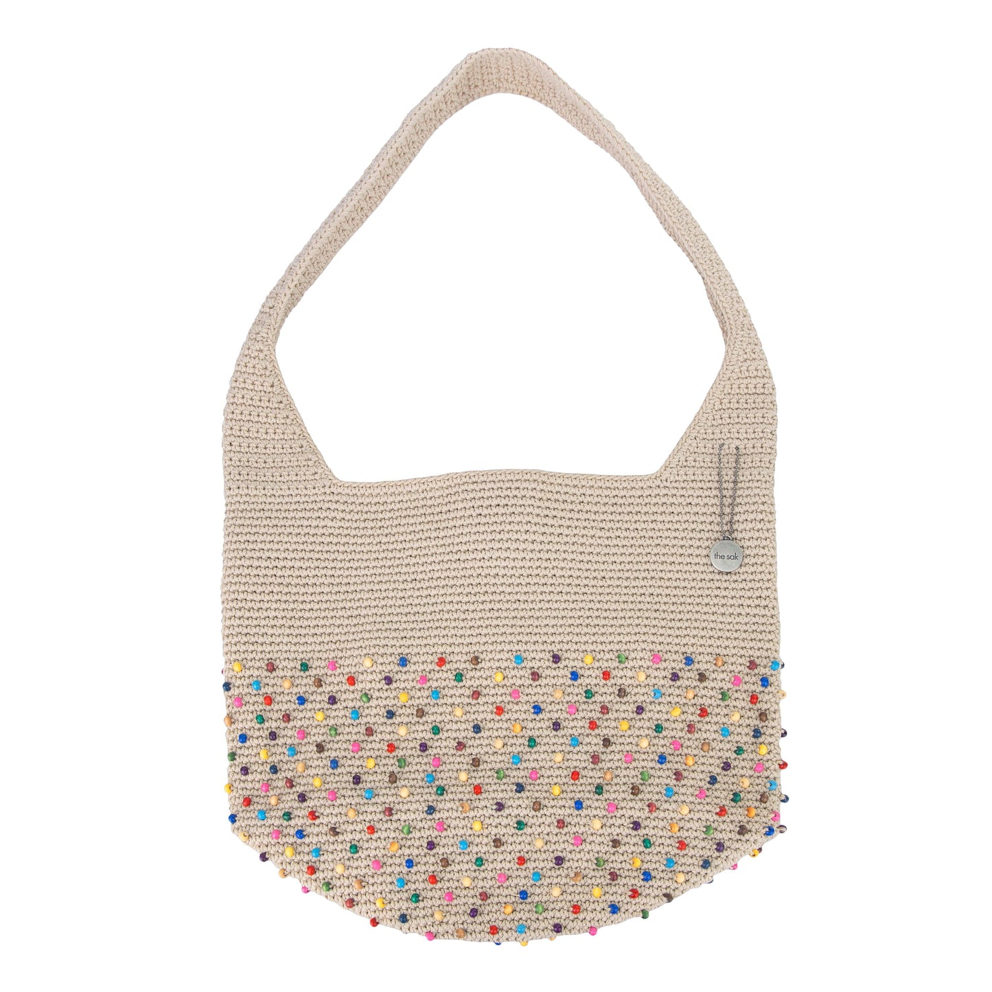 The Sak 120 Hobo Crochet - |Ecru Multi Beads|