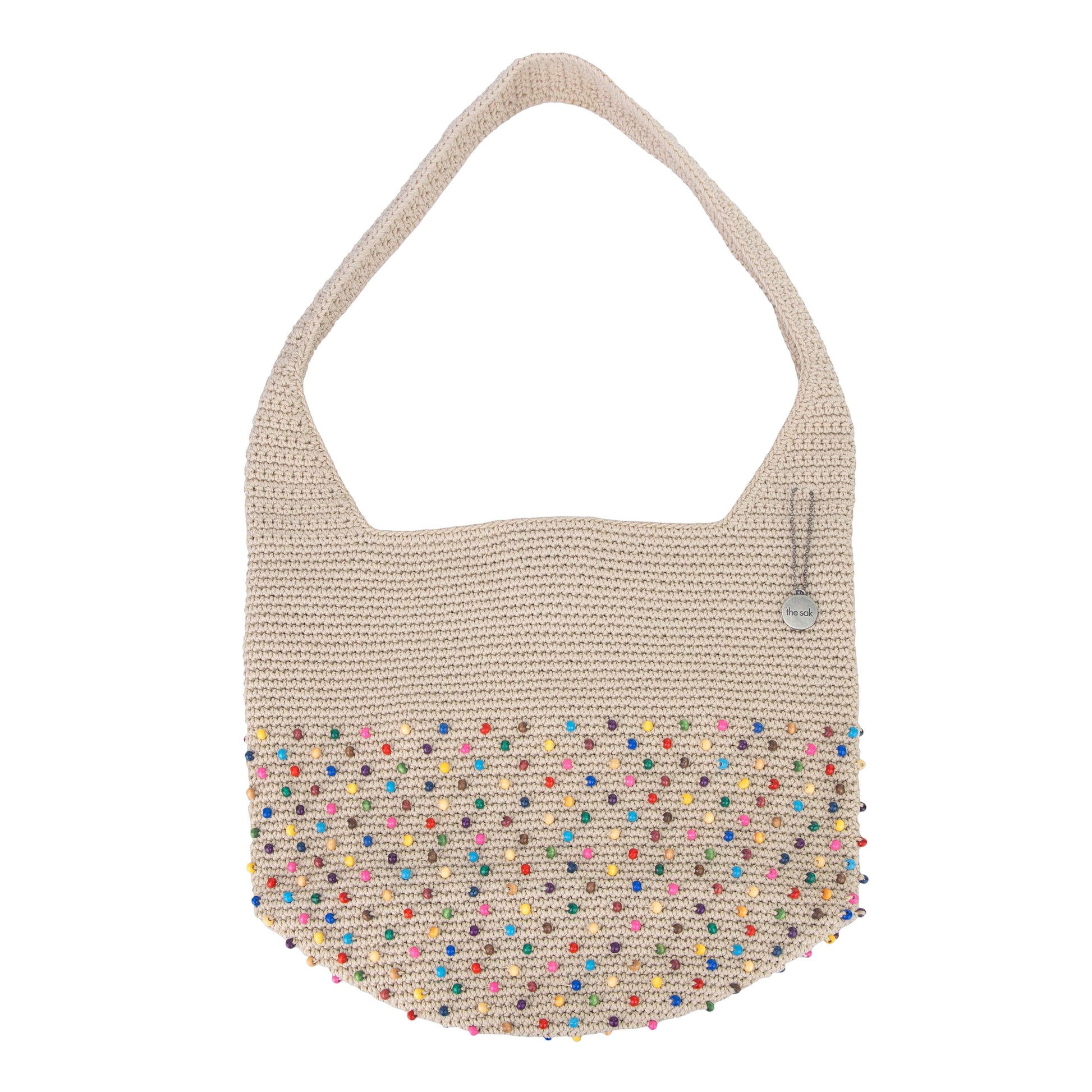 The Sak 120 Hobo Crochet - |Ecru Multi Beads|