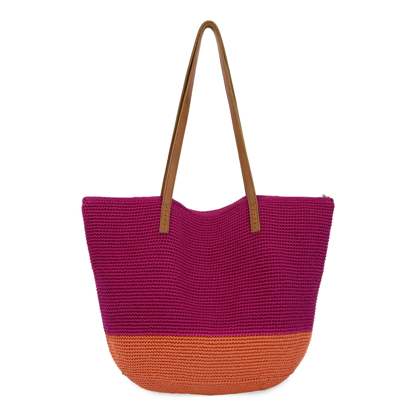 The Sak Faye Large Tote Crochet - |Pinkberry Cayenne Block|