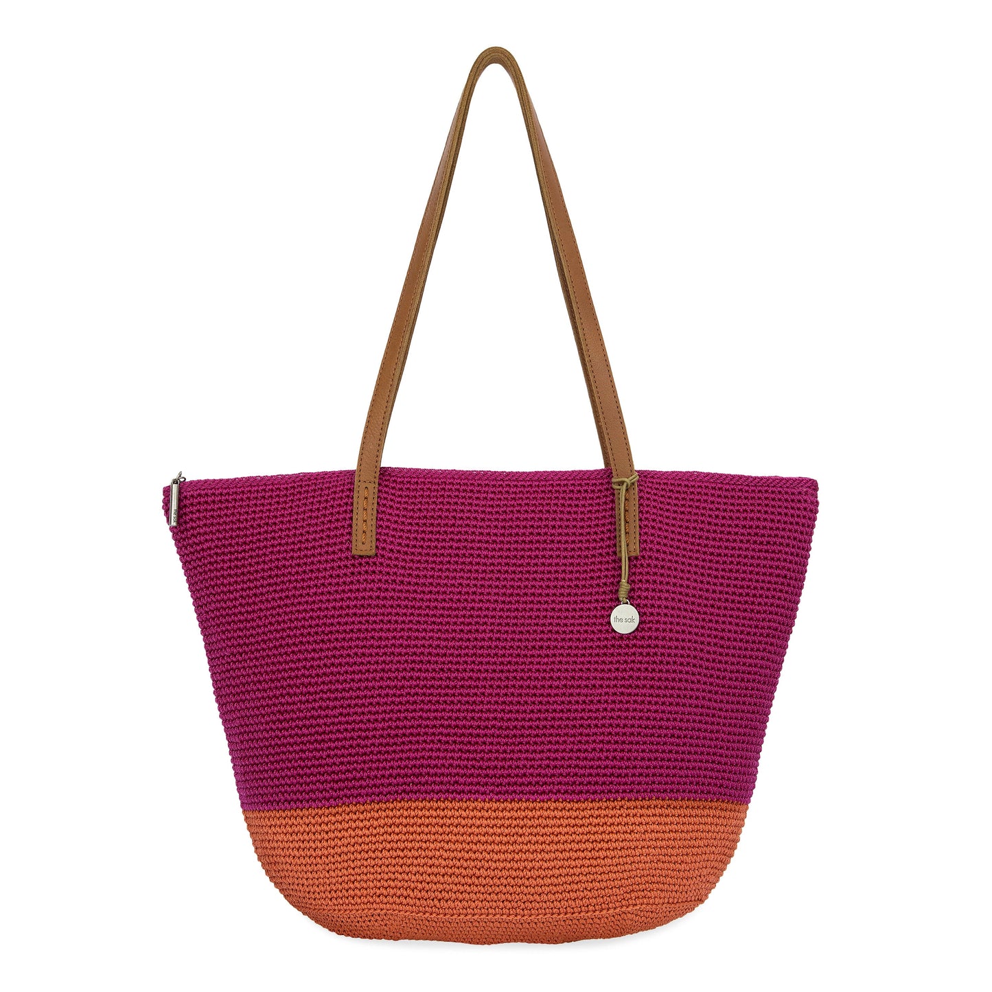 The Sak Faye Large Tote Crochet - |Pinkberry Cayenne Block|