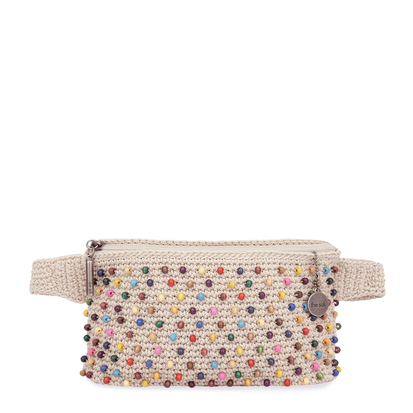The Sak Caraway Small Belt Bag Crochet - |Ecru Multi Beads|
