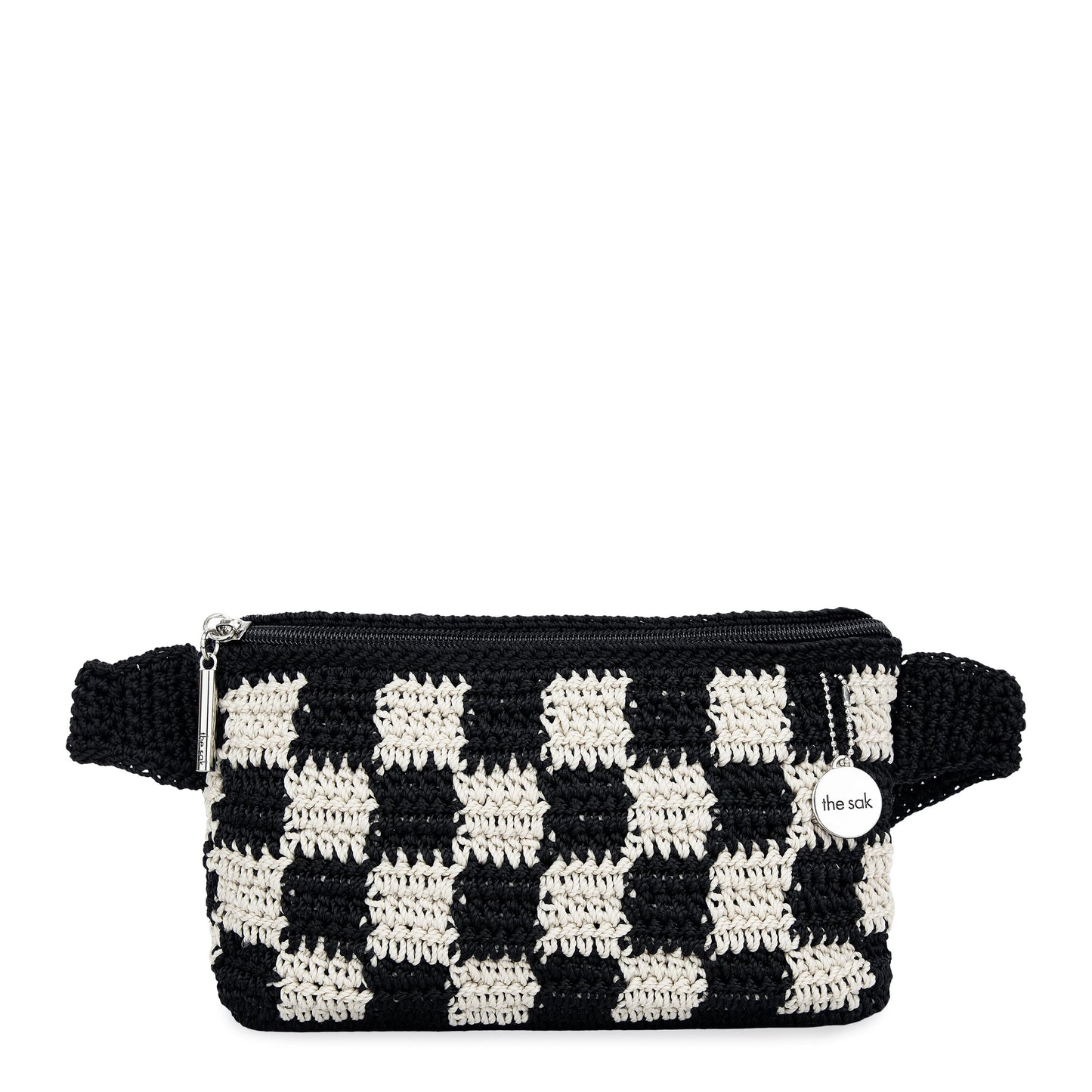 The Sak Caraway Small Belt Bag Crochet - |Black Check|