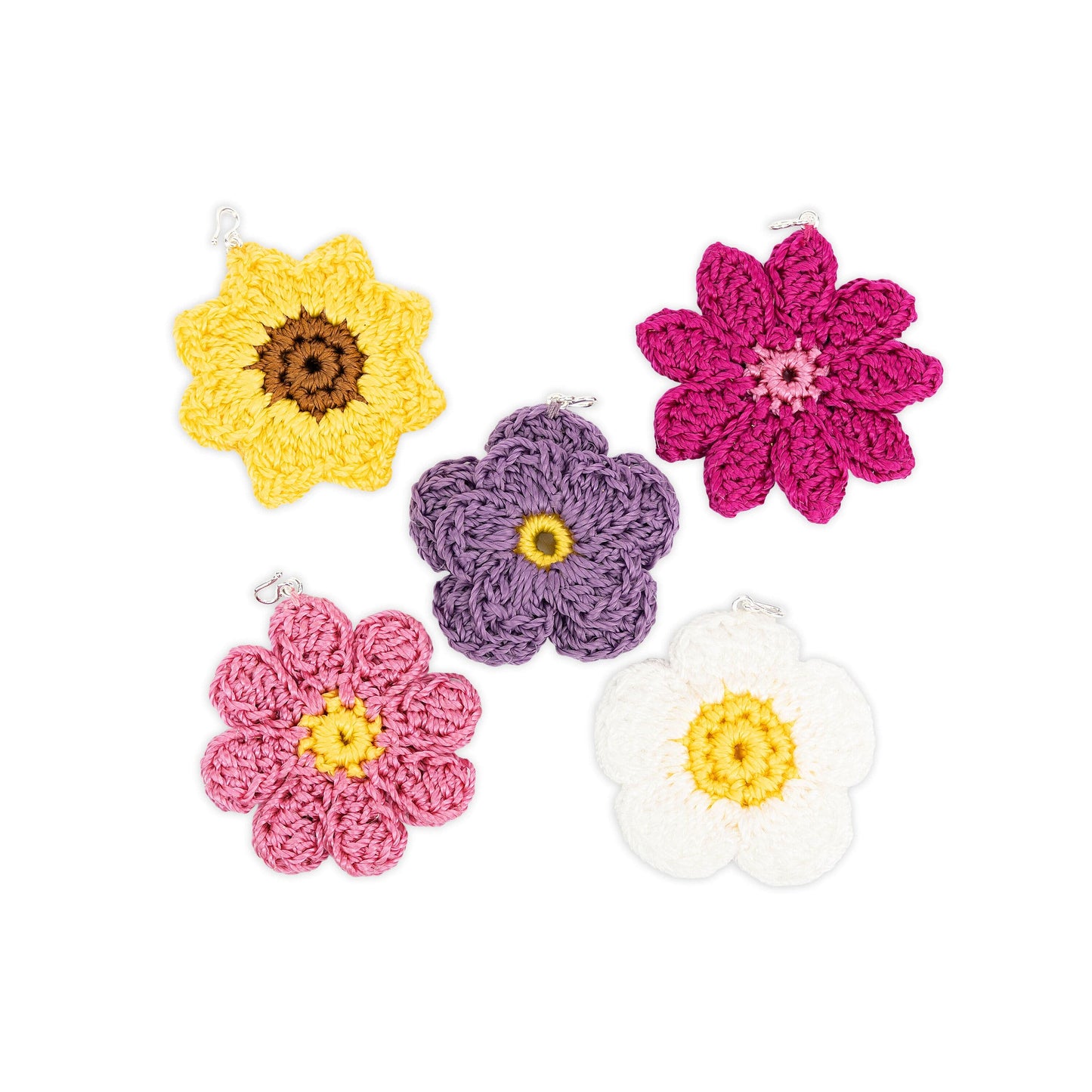 The Sak Yarnicharmz 5 Pack Crochet - |Flowers|
