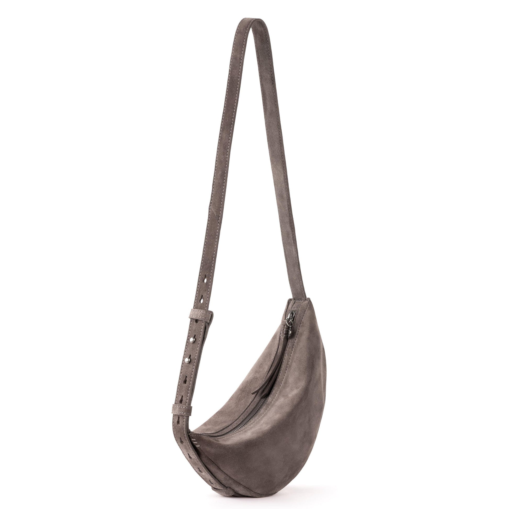The Sak Tess Sling Bag Leather - |Mushroom Suede|
