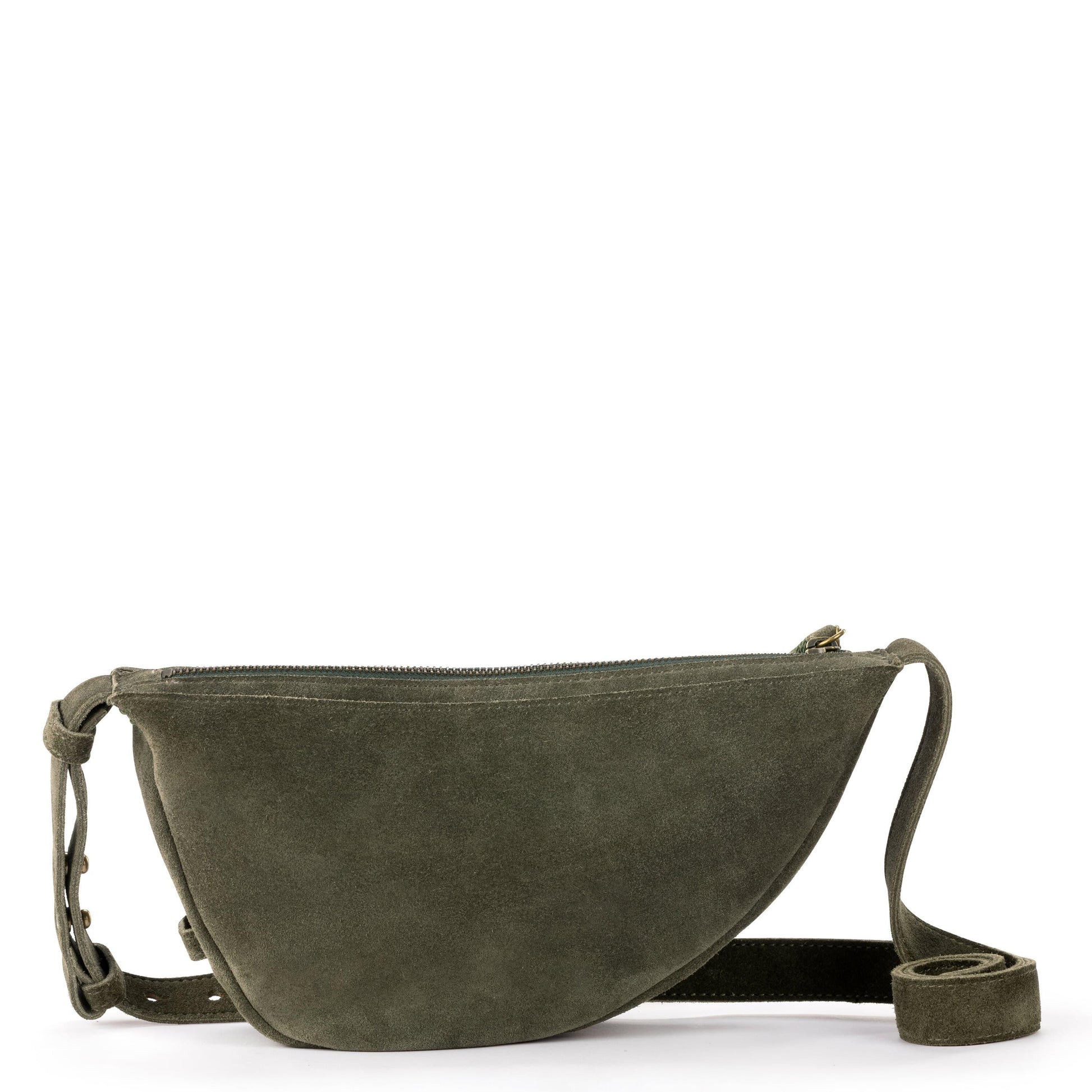 The Sak Tess Sling Bag Leather - |Moss Suede|