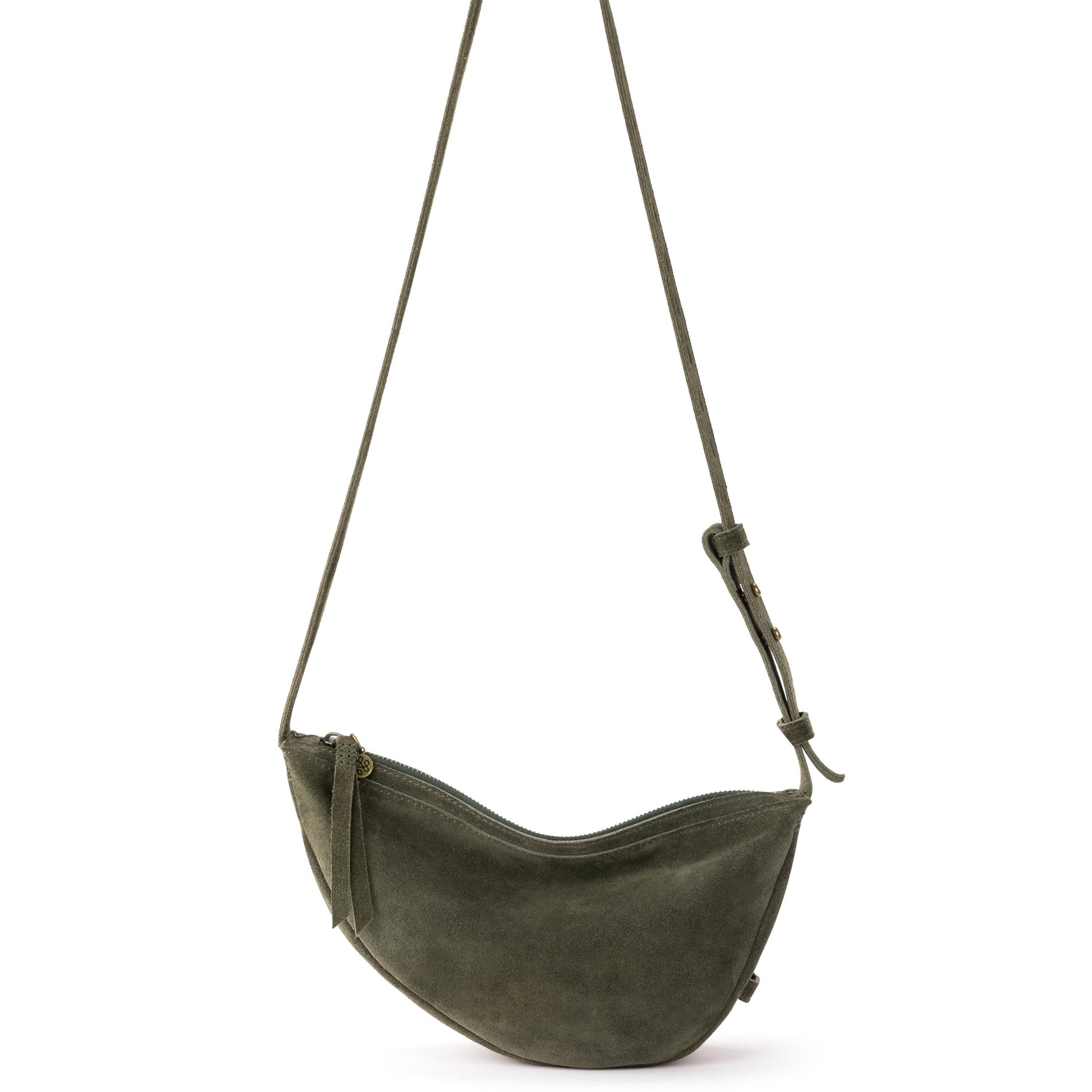 The Sak Tess Sling Bag Leather - |Moss Suede|
