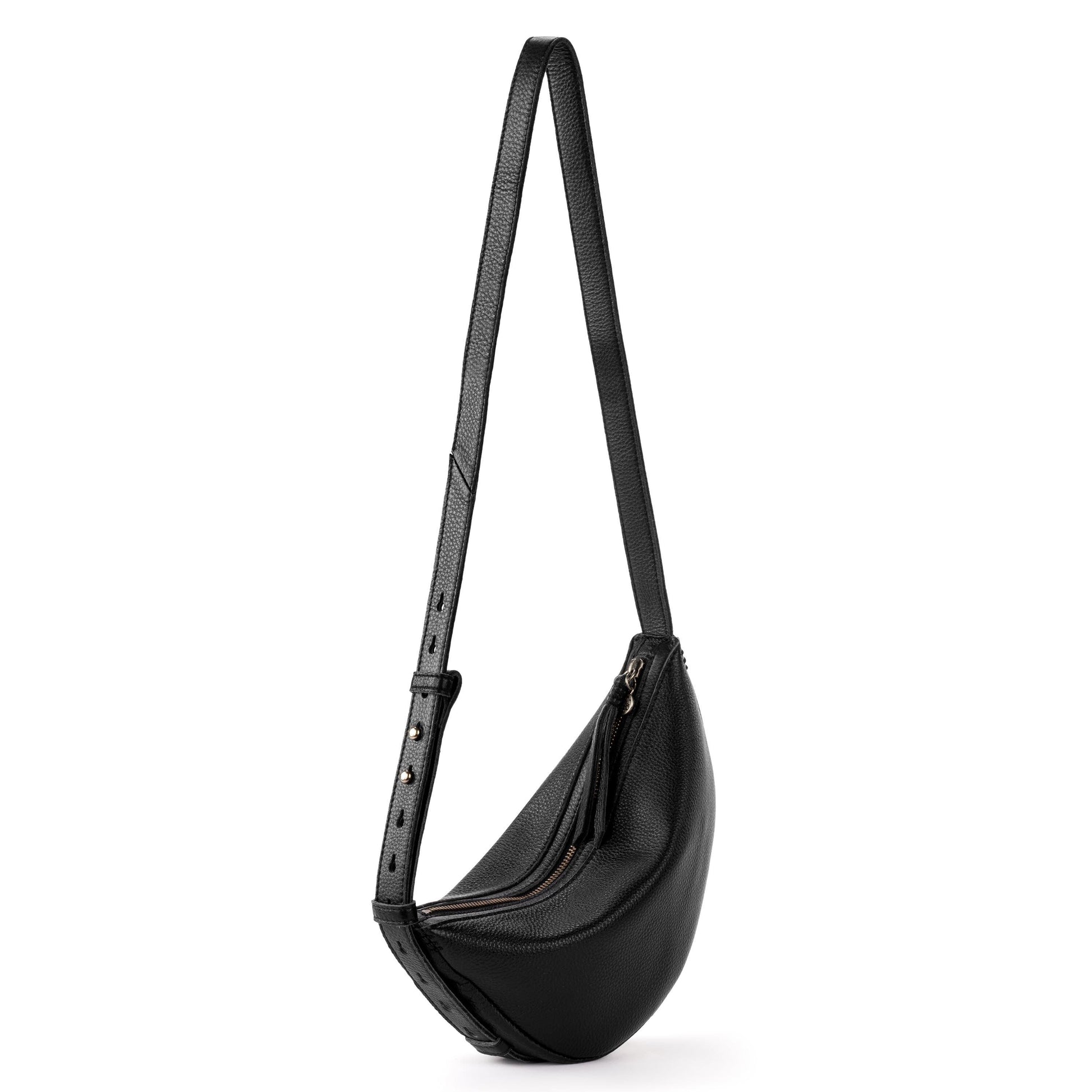 The Sak Tess Sling Bag Leather - Black