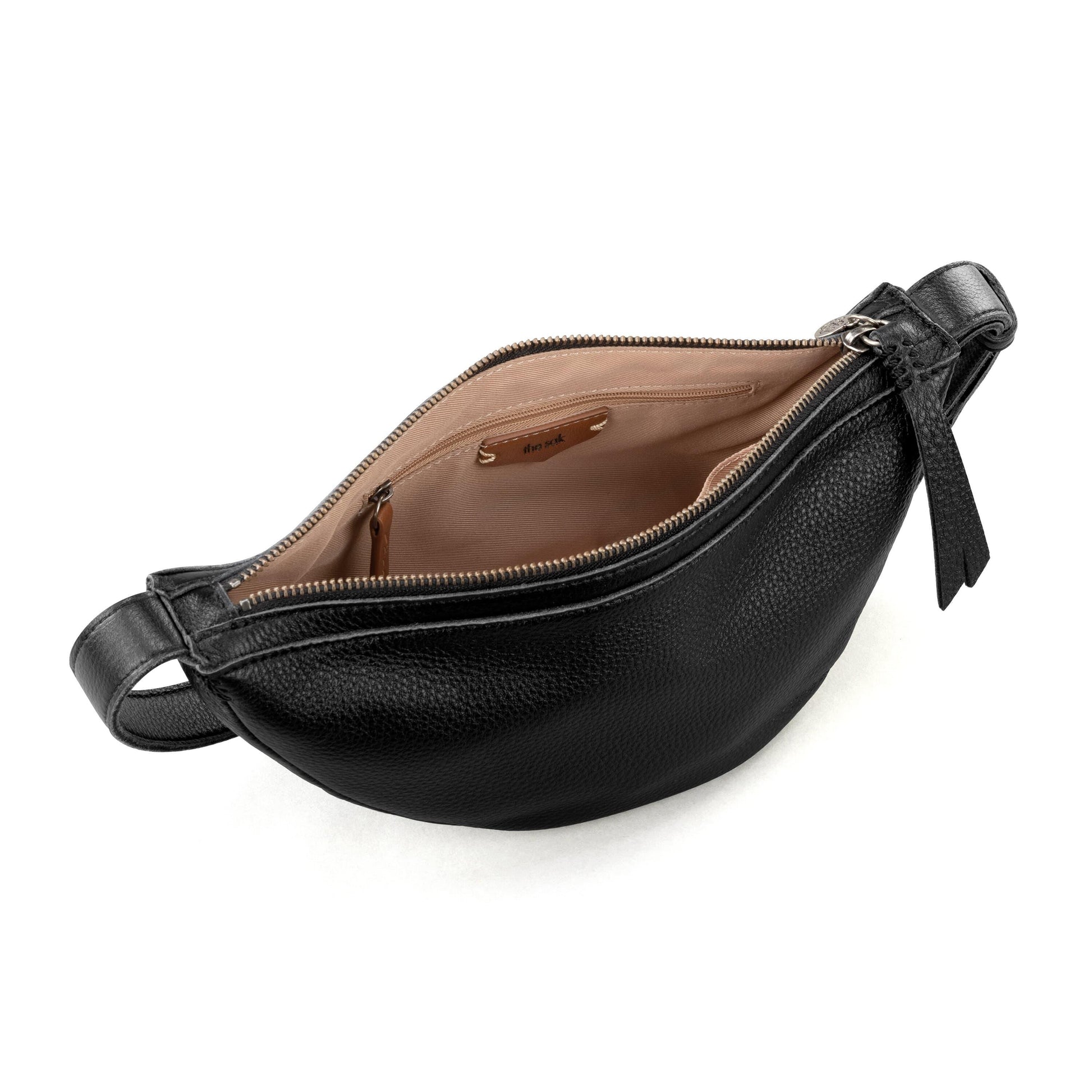 The Sak Tess Sling Bag Leather - Black