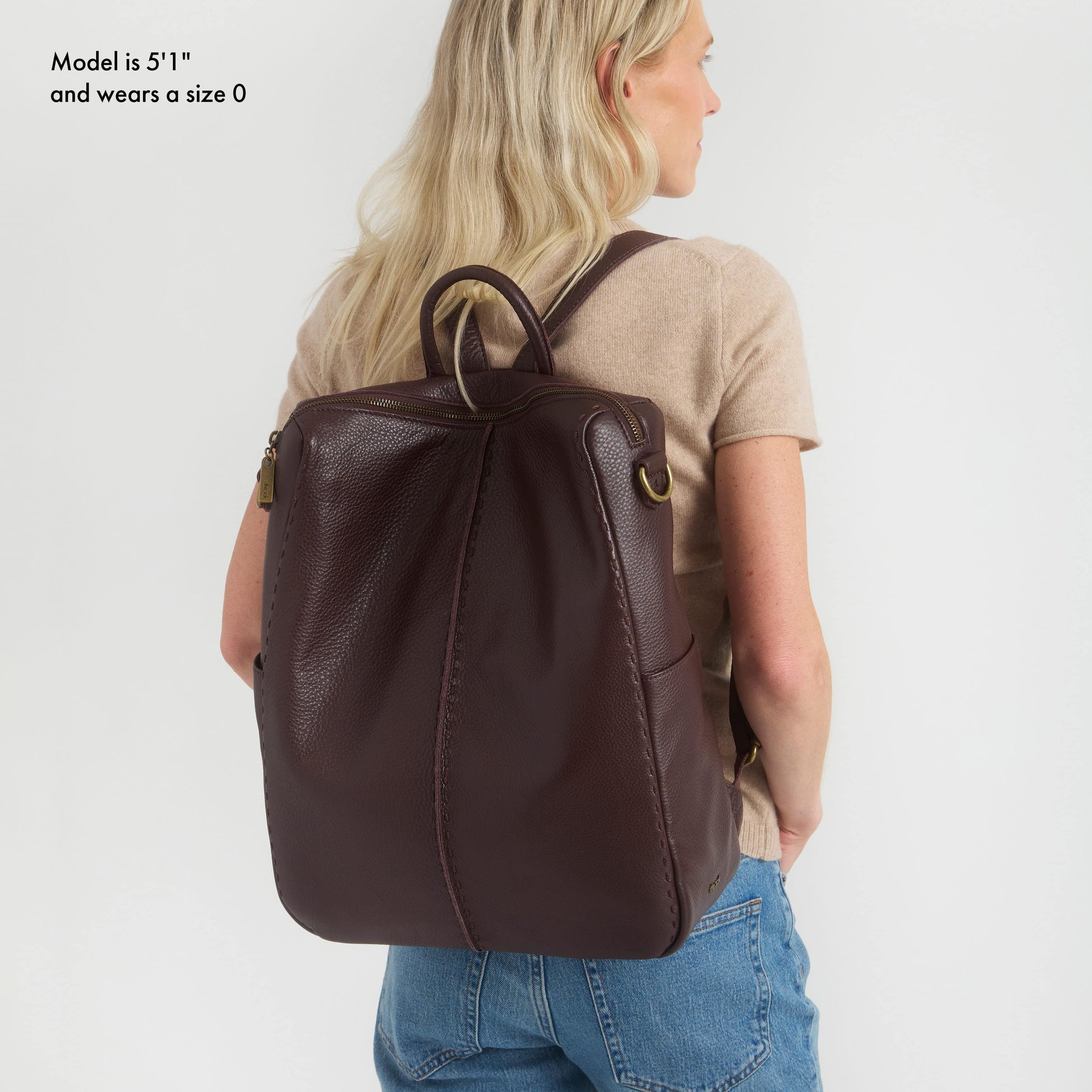 The Sak Los Feliz Backpack Leather - |Mahogany|
