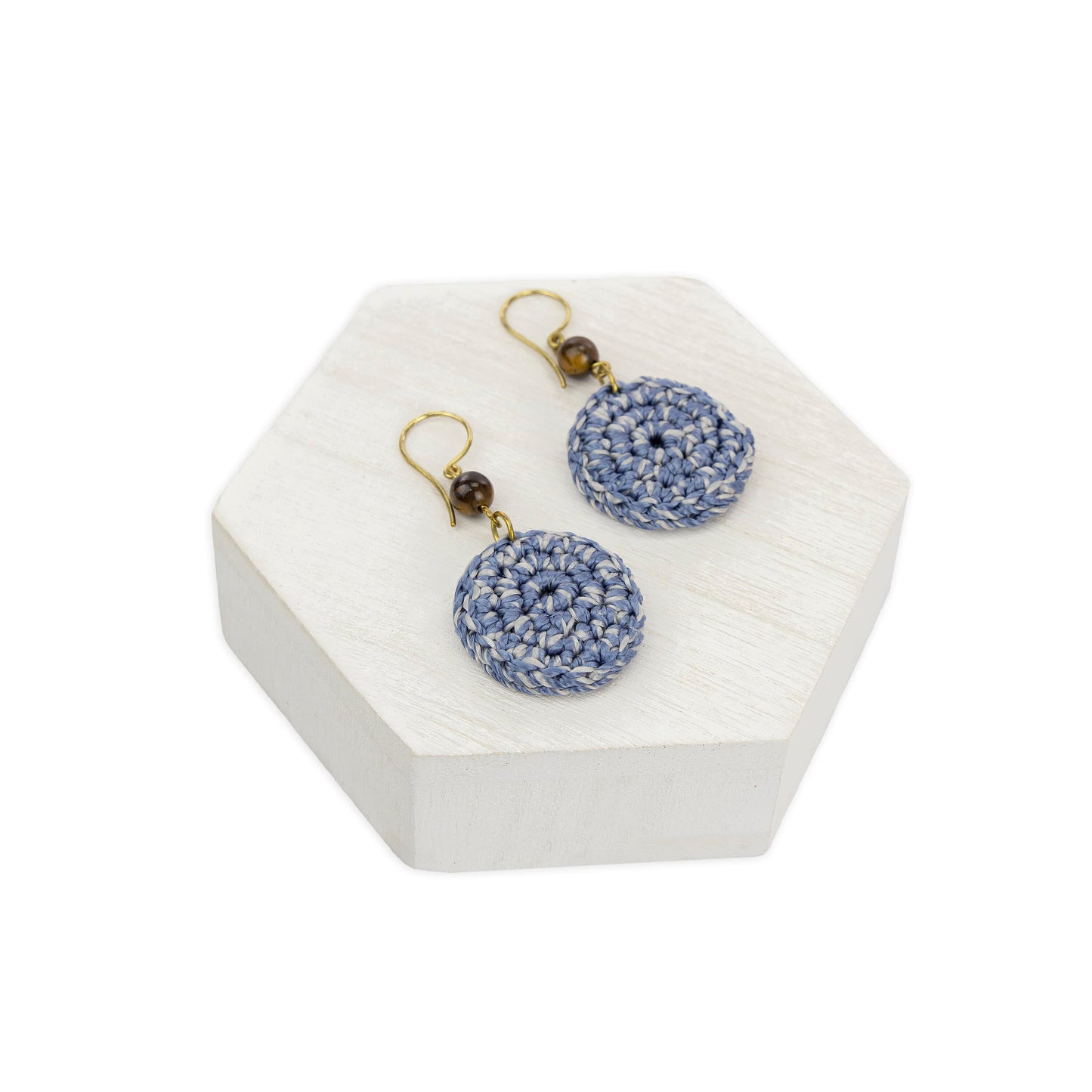 The Sak Jasper Disc Earrings - |Ocean Multi|
