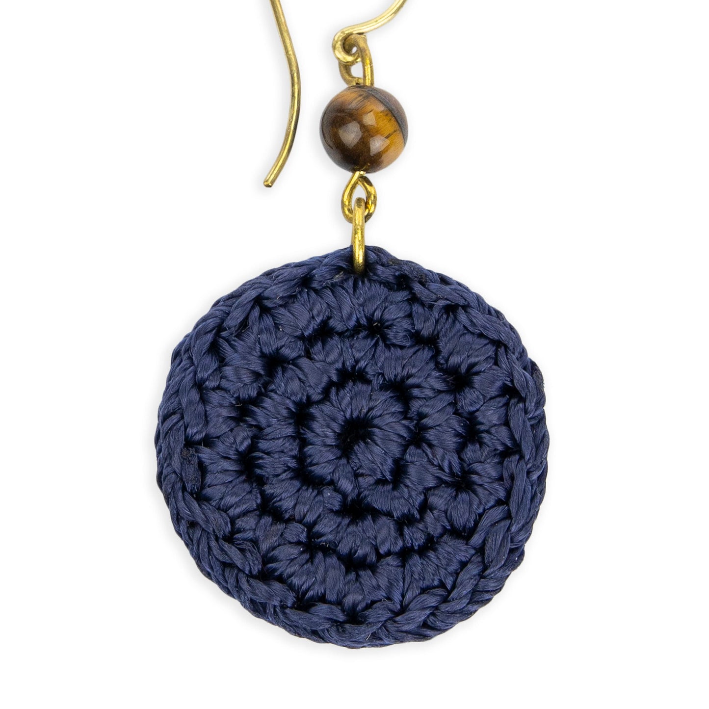 The Sak Jasper Disc Earrings - |Denim|