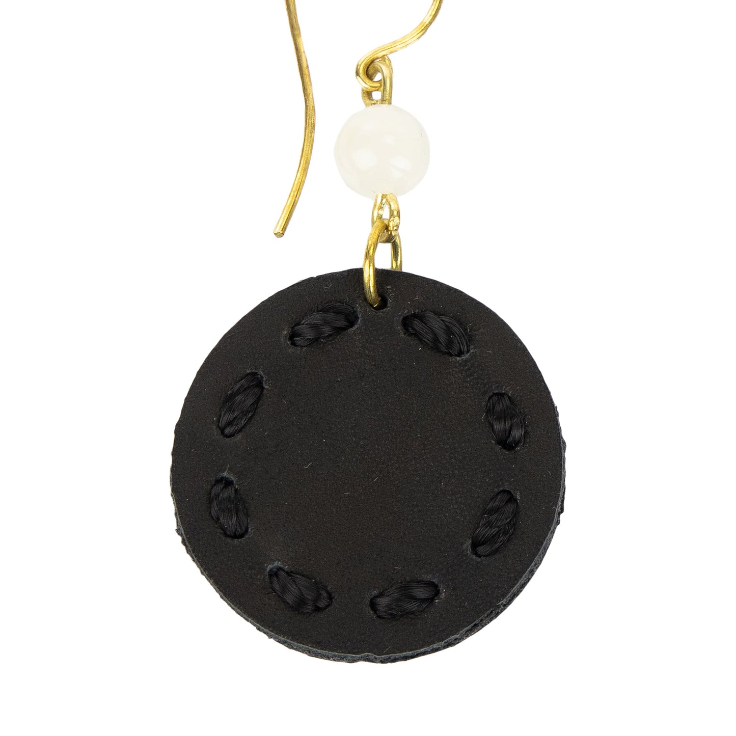 The Sak Jasper Disc Earrings - |Black|