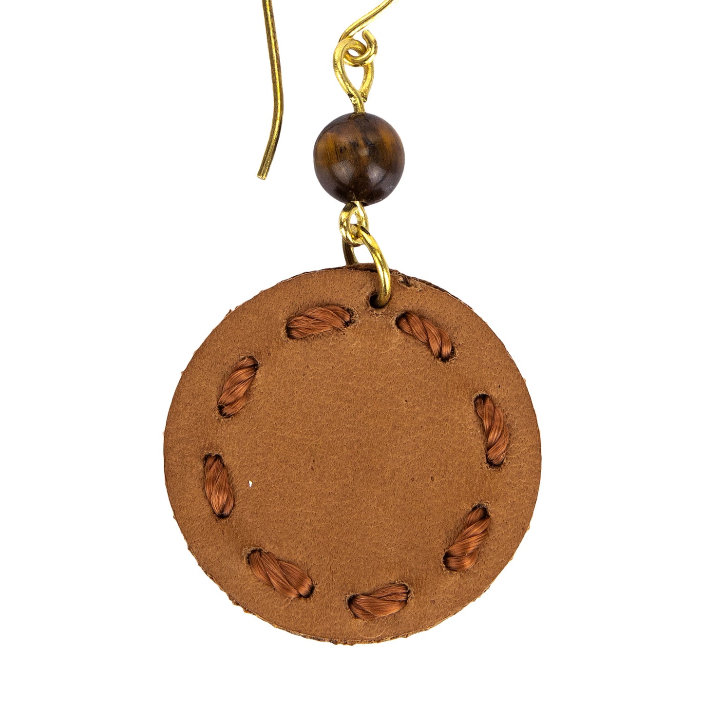 The Sak Jasper Disc Earrings - |Tobacco|