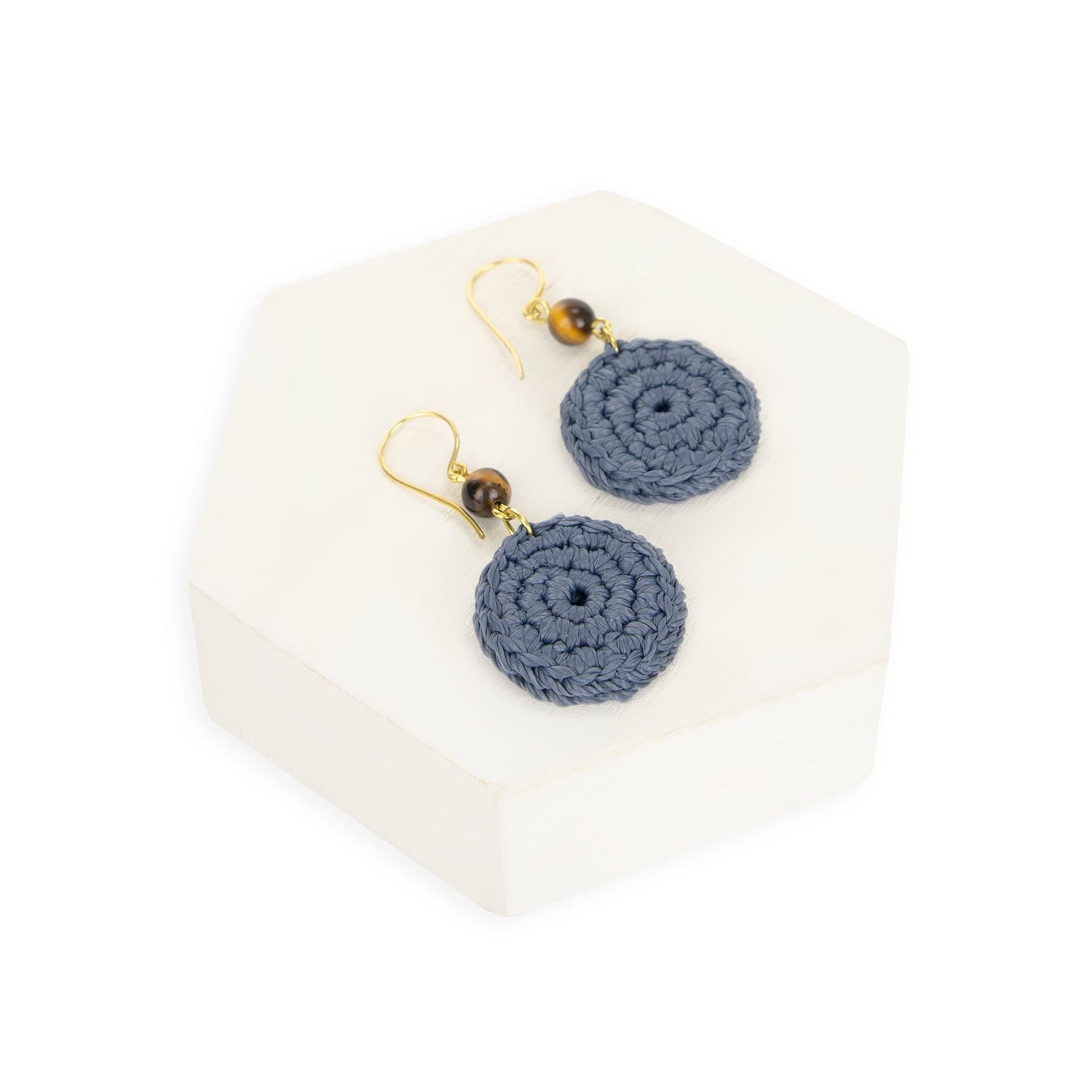 The Sak Jasper Disc Earrings - |Maritime|