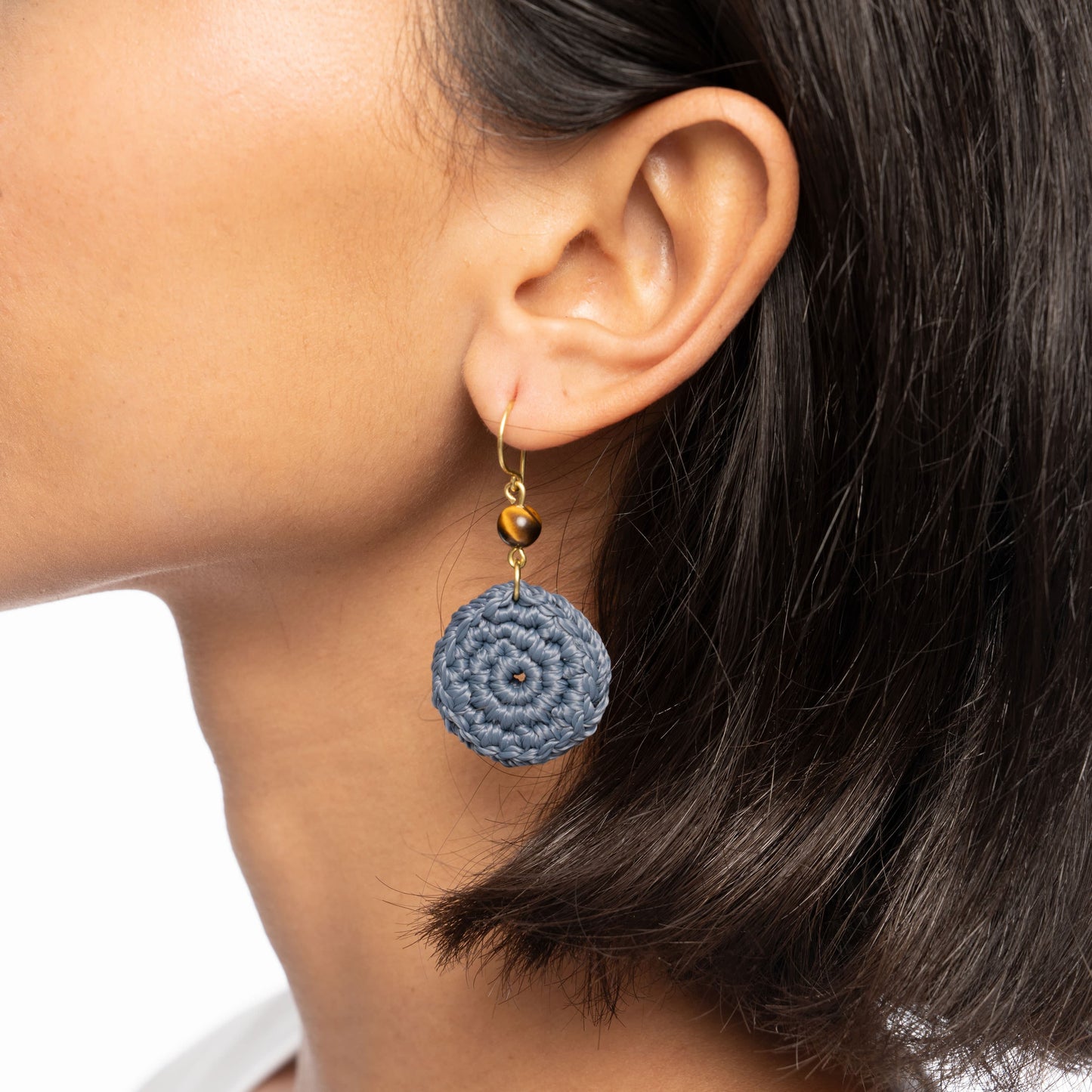 The Sak Jasper Disc Earrings - |Maritime|